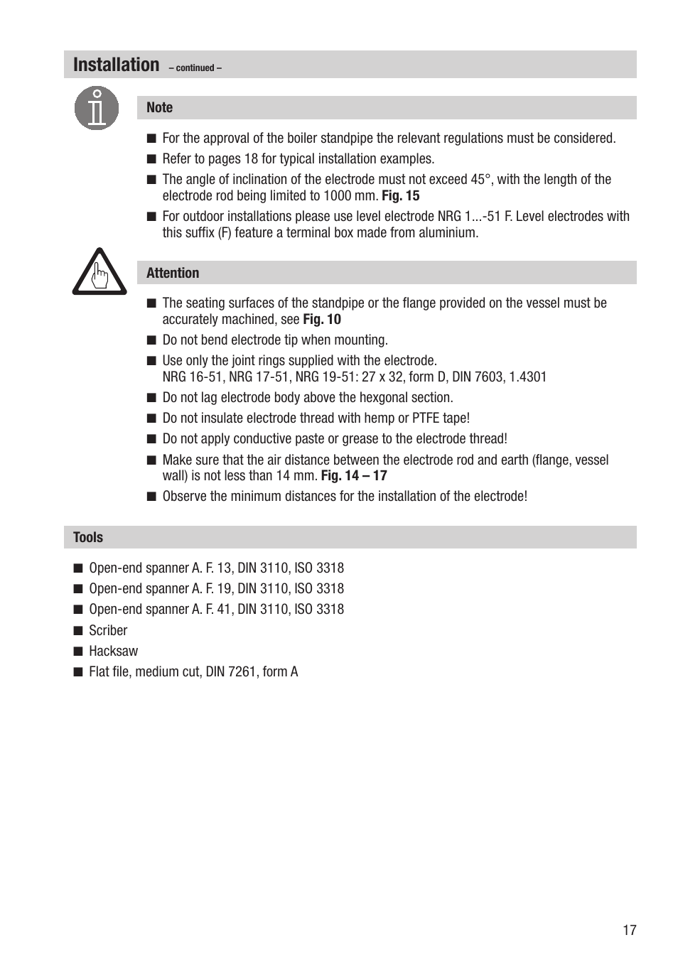Installation | Flowserve NRG 16-51 User Manual | Page 17 / 24