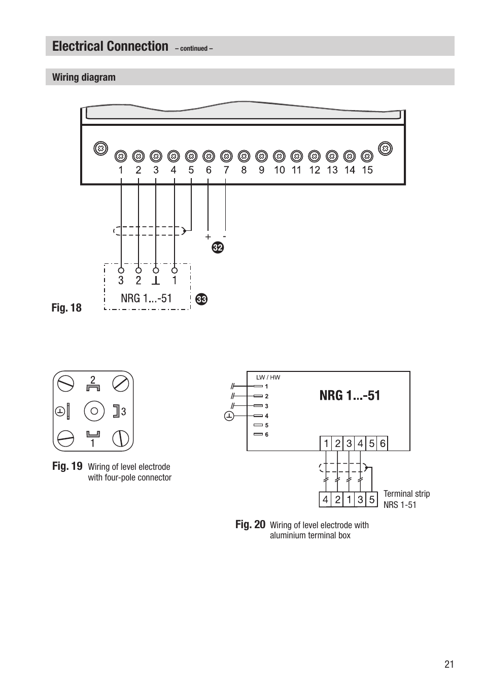 Electrical connection | Flowserve NRG 16-51 User Manual | Page 21 / 24