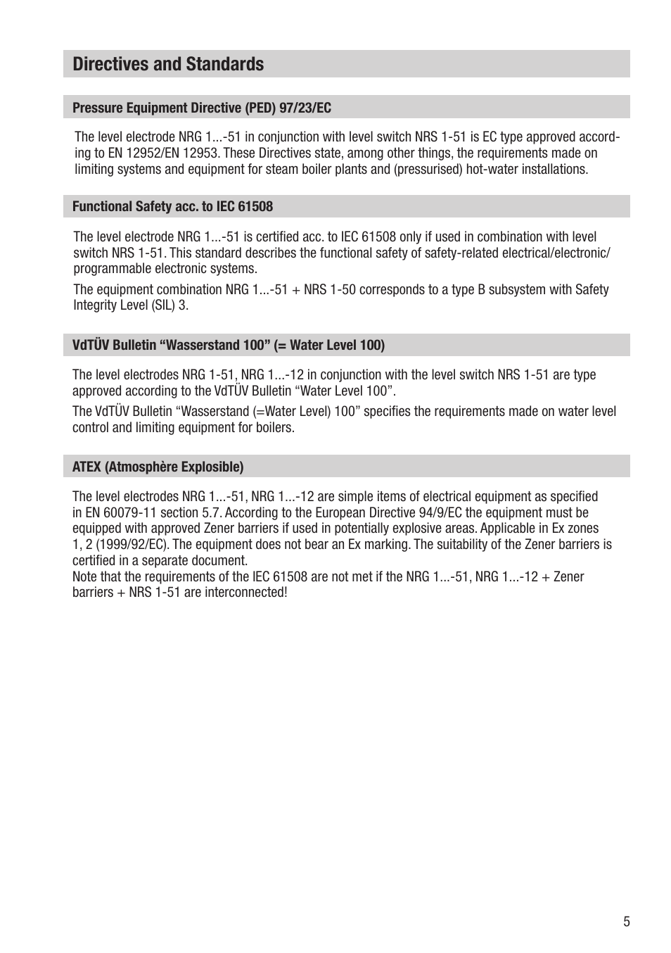 Directives and standards | Flowserve NRG 16-51 User Manual | Page 5 / 24