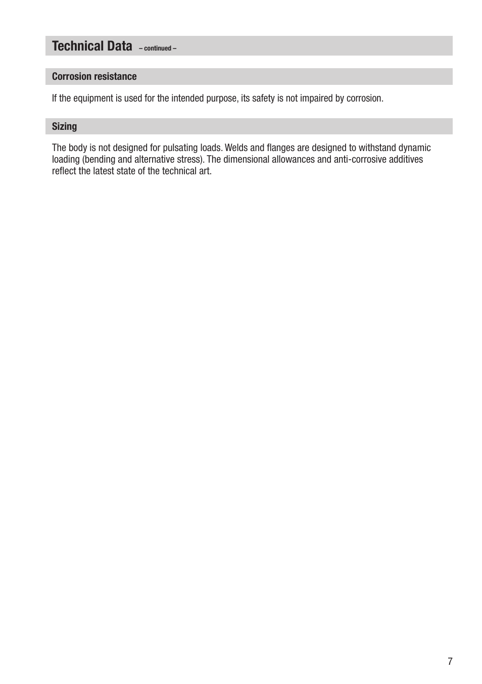 Technical data | Flowserve NRG 16-51 User Manual | Page 7 / 24