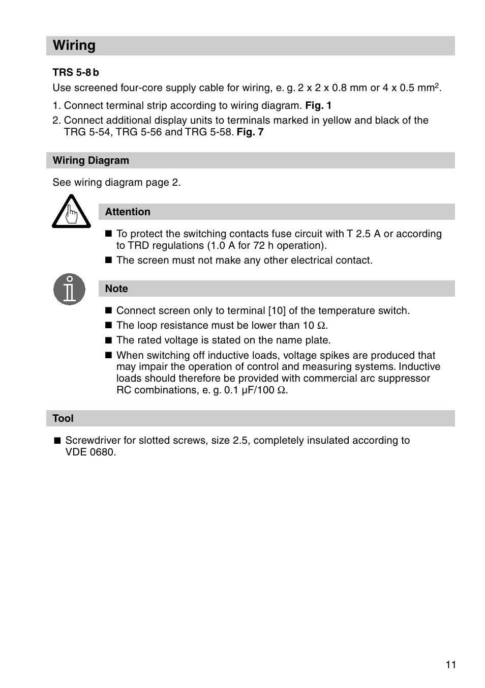 Wiring | Flowserve TRS 5-8 User Manual | Page 11 / 16