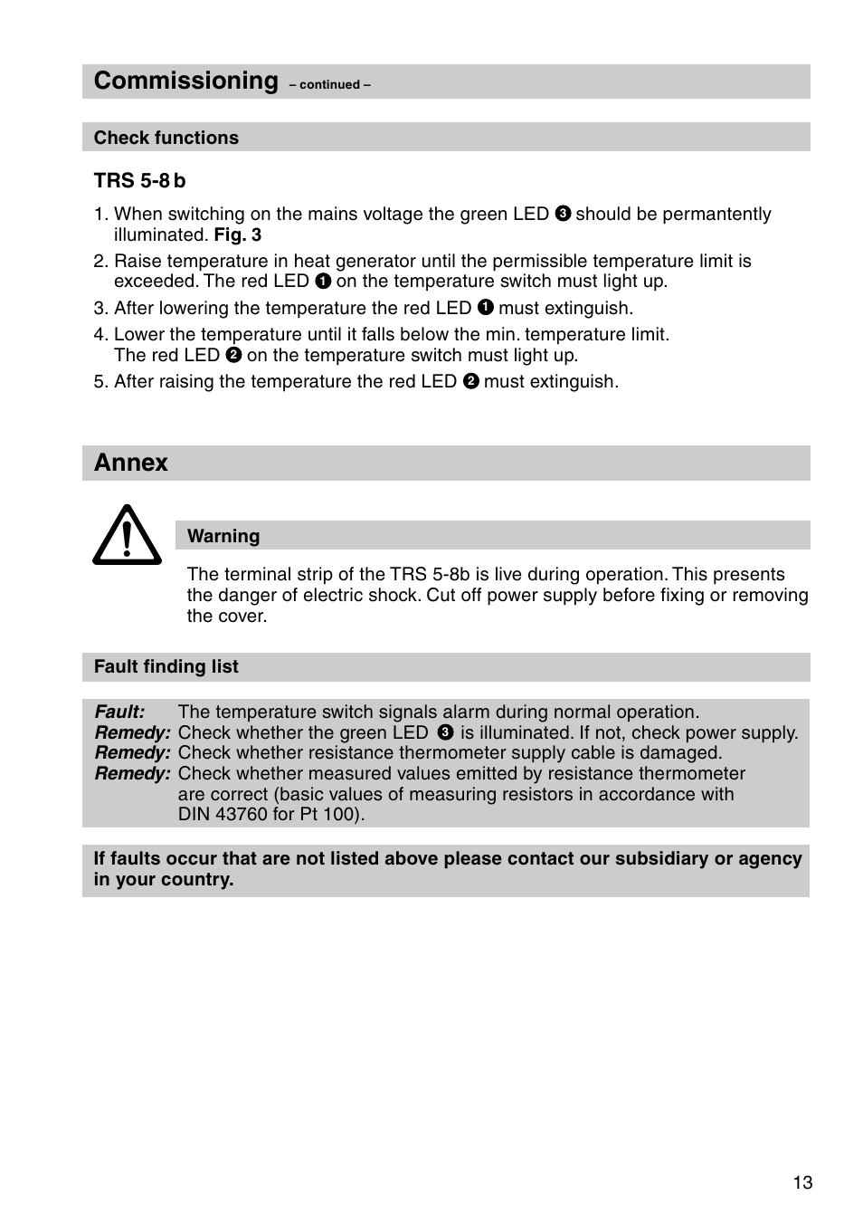 Commissioning, Annex | Flowserve TRS 5-8 User Manual | Page 13 / 16