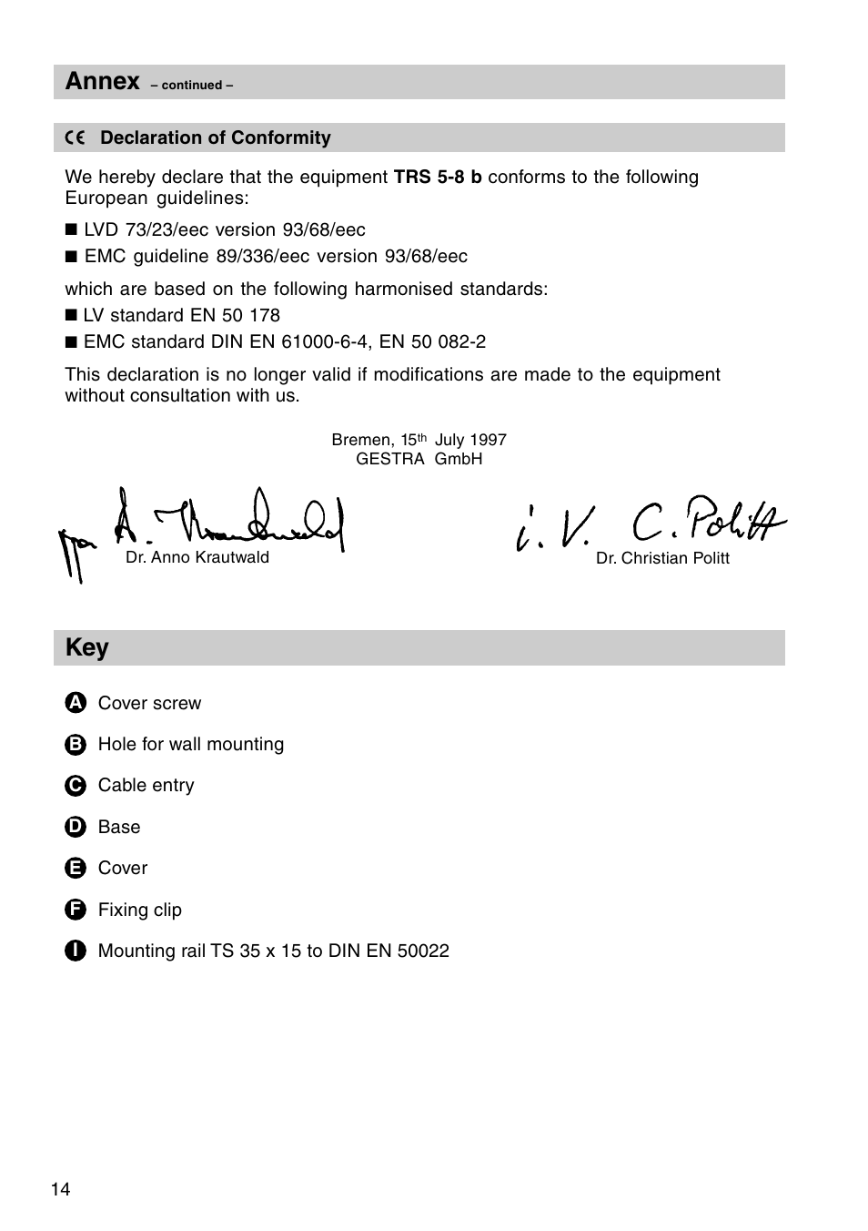 Annex | Flowserve TRS 5-8 User Manual | Page 14 / 16