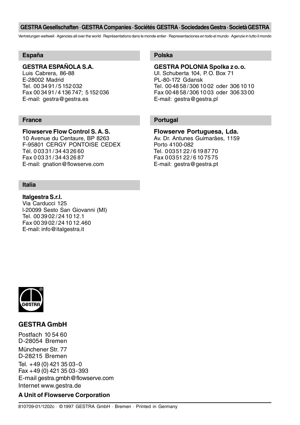 Flowserve TRS 5-8 User Manual | Page 16 / 16