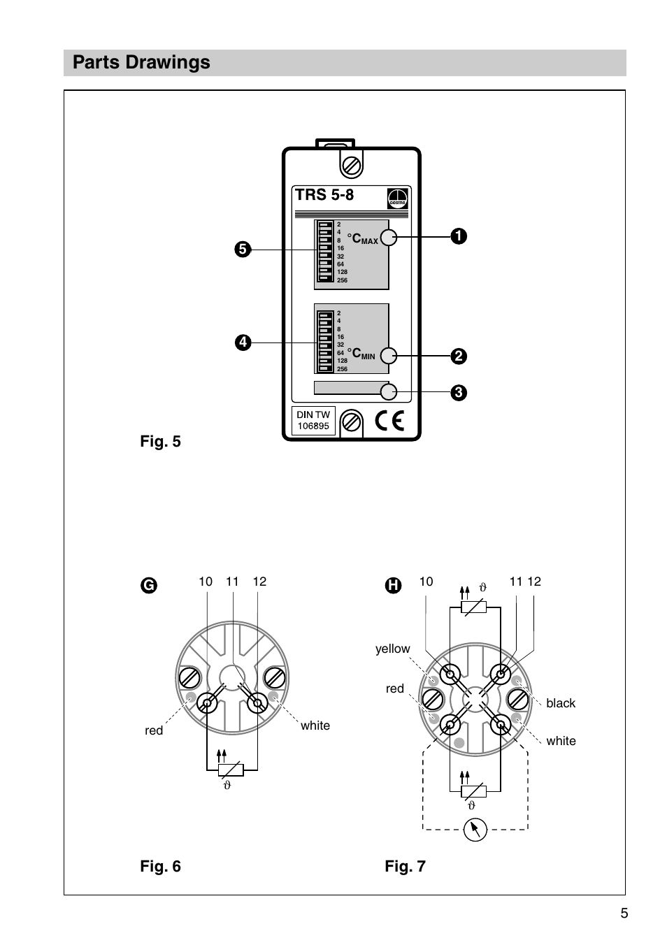 Parts drawings, Fig. 5 fig. 6, Fig. 7 | Flowserve TRS 5-8 User Manual | Page 5 / 16