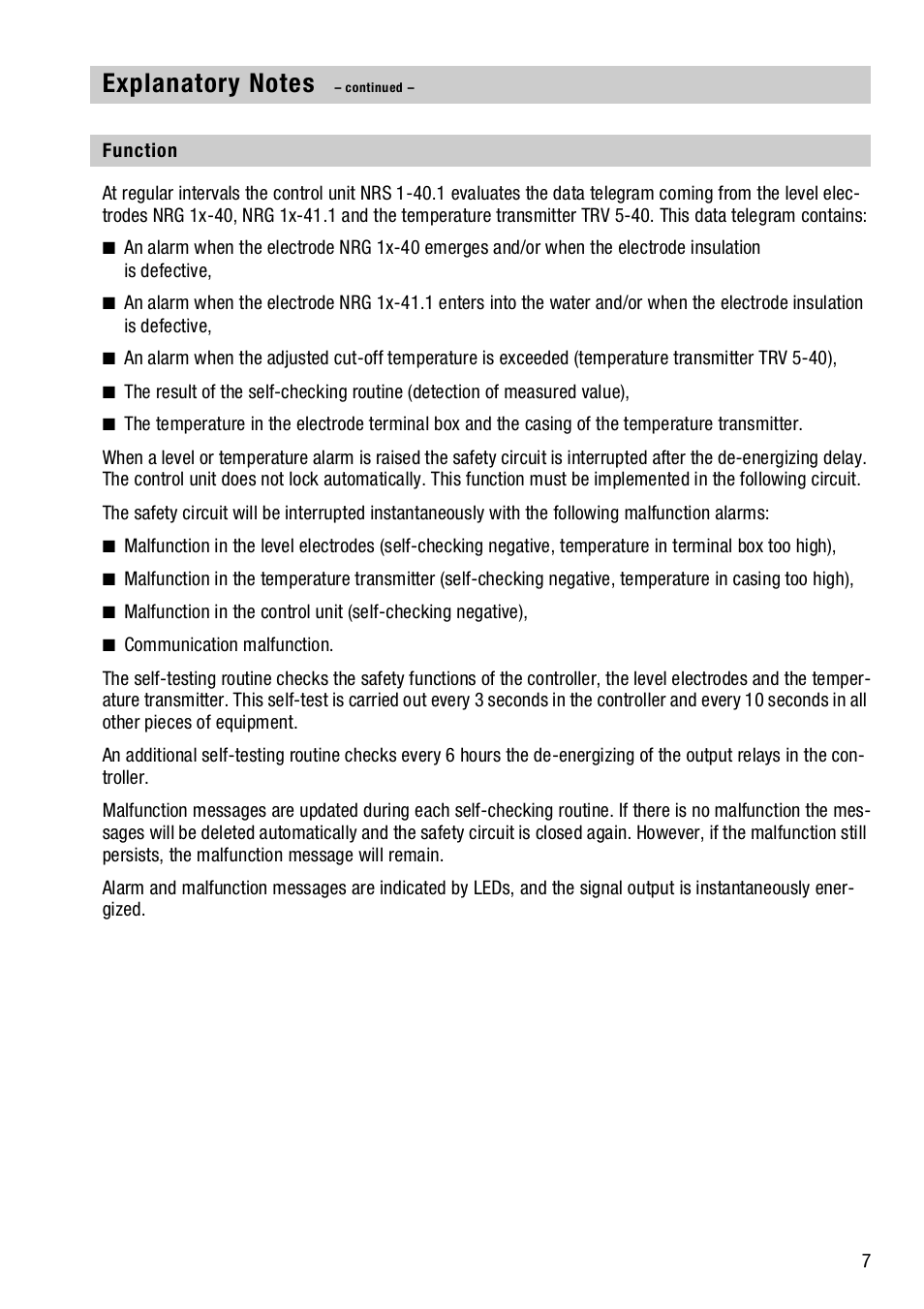 Function | Flowserve NRS1-40.1 User Manual | Page 7 / 34