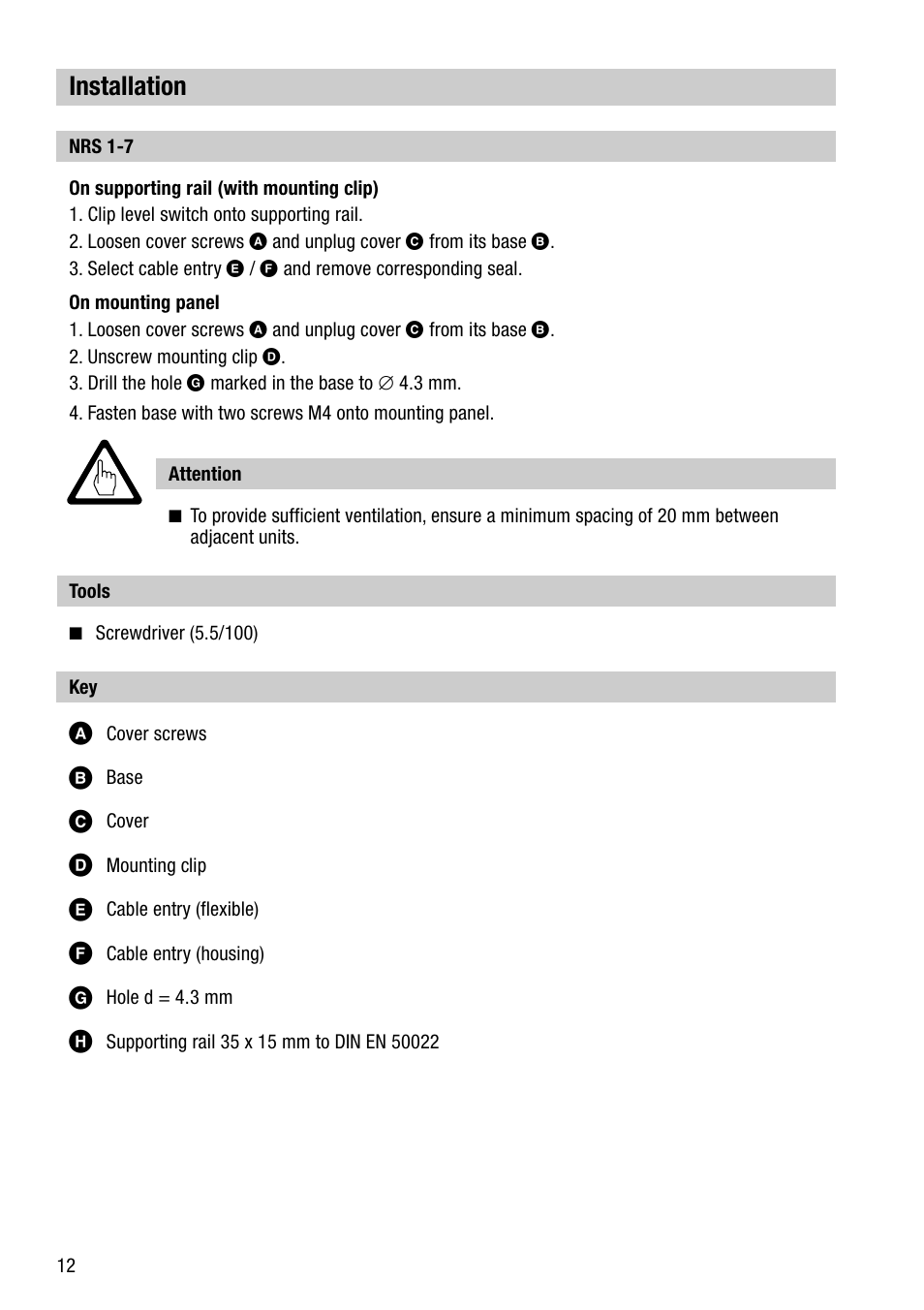 Installation | Flowserve NRS 1-7 User Manual | Page 12 / 20