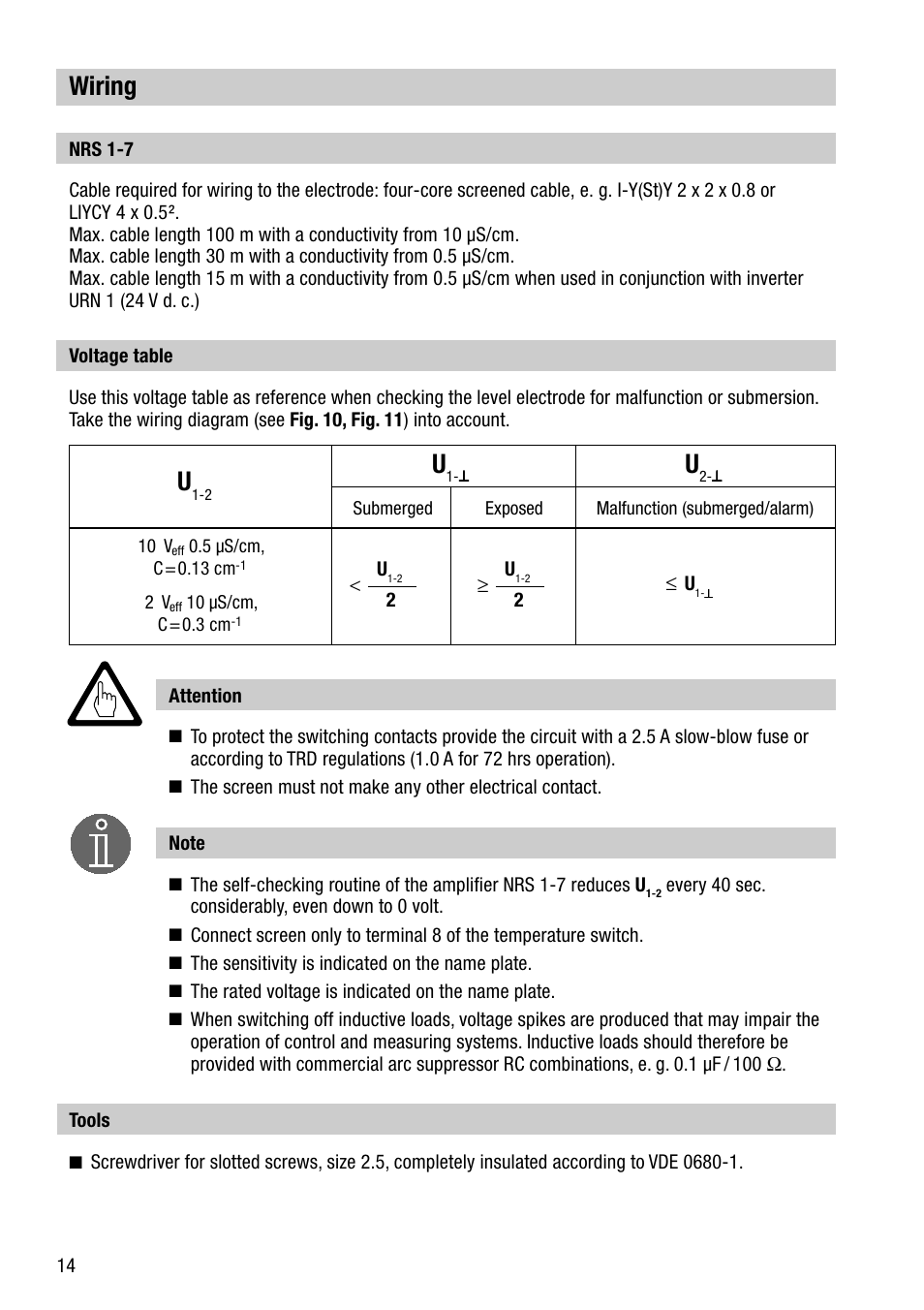 Wiring | Flowserve NRS 1-7 User Manual | Page 14 / 20