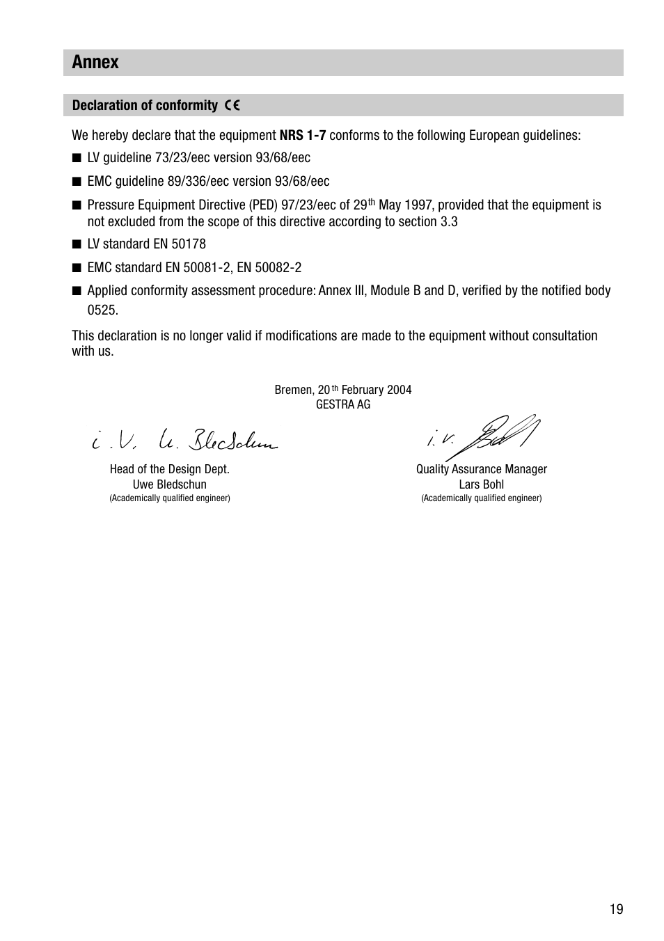 Annex | Flowserve NRS 1-7 User Manual | Page 19 / 20