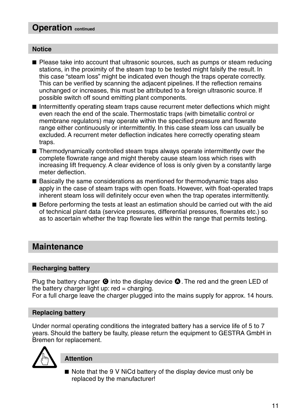 Operation, Maintenance | Flowserve VPK10 User Manual | Page 11 / 12