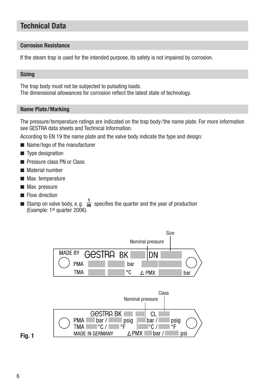 Technical data | Flowserve BK 37 User Manual | Page 6 / 16