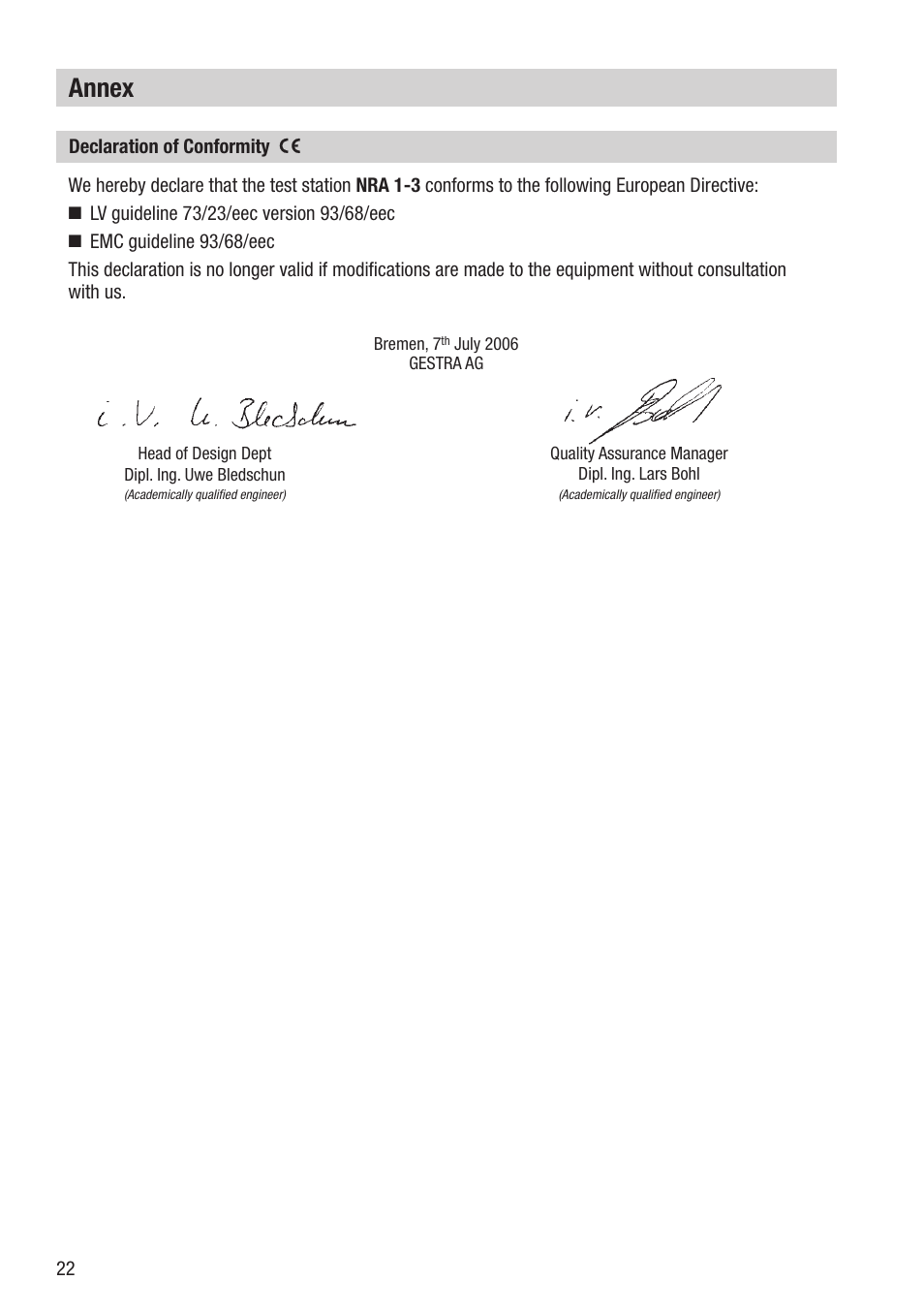 Annex | Flowserve NRA 1-3 User Manual | Page 22 / 24