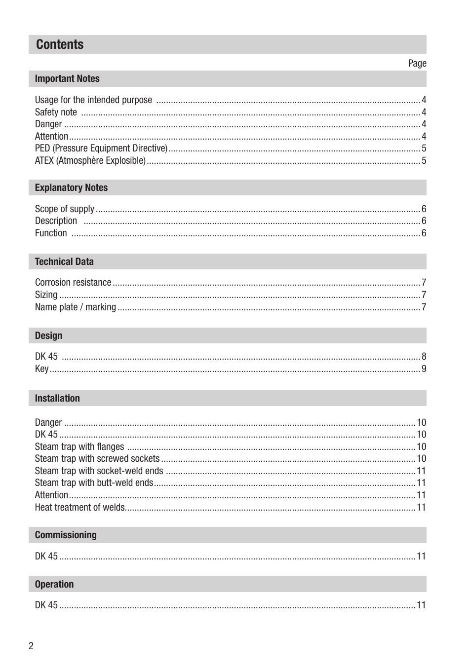 Flowserve DK 45 User Manual | Page 2 / 16