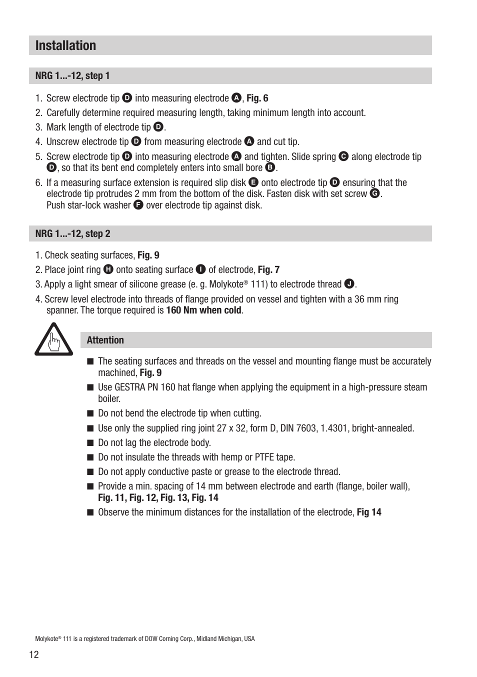 Installation | Flowserve NRG16-12 User Manual | Page 12 / 20