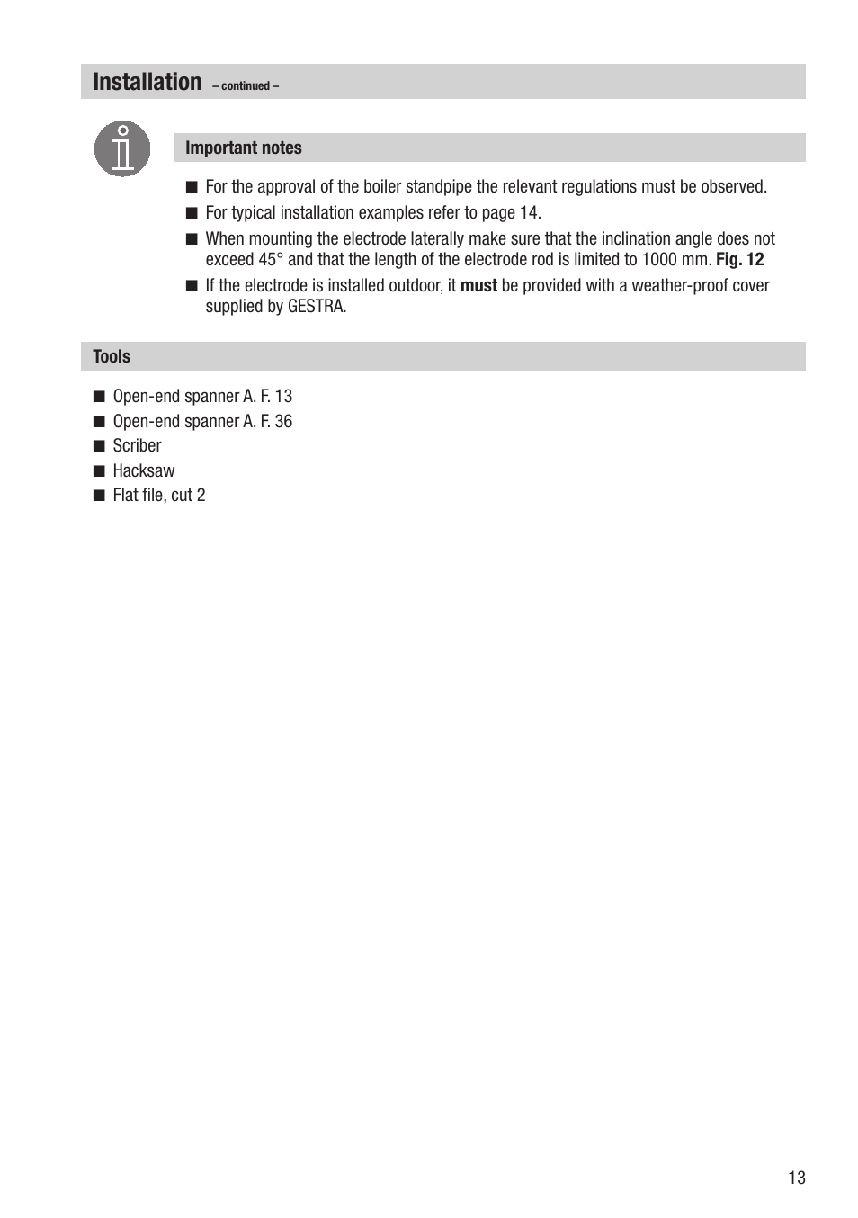Installation | Flowserve NRG16-12 User Manual | Page 13 / 20