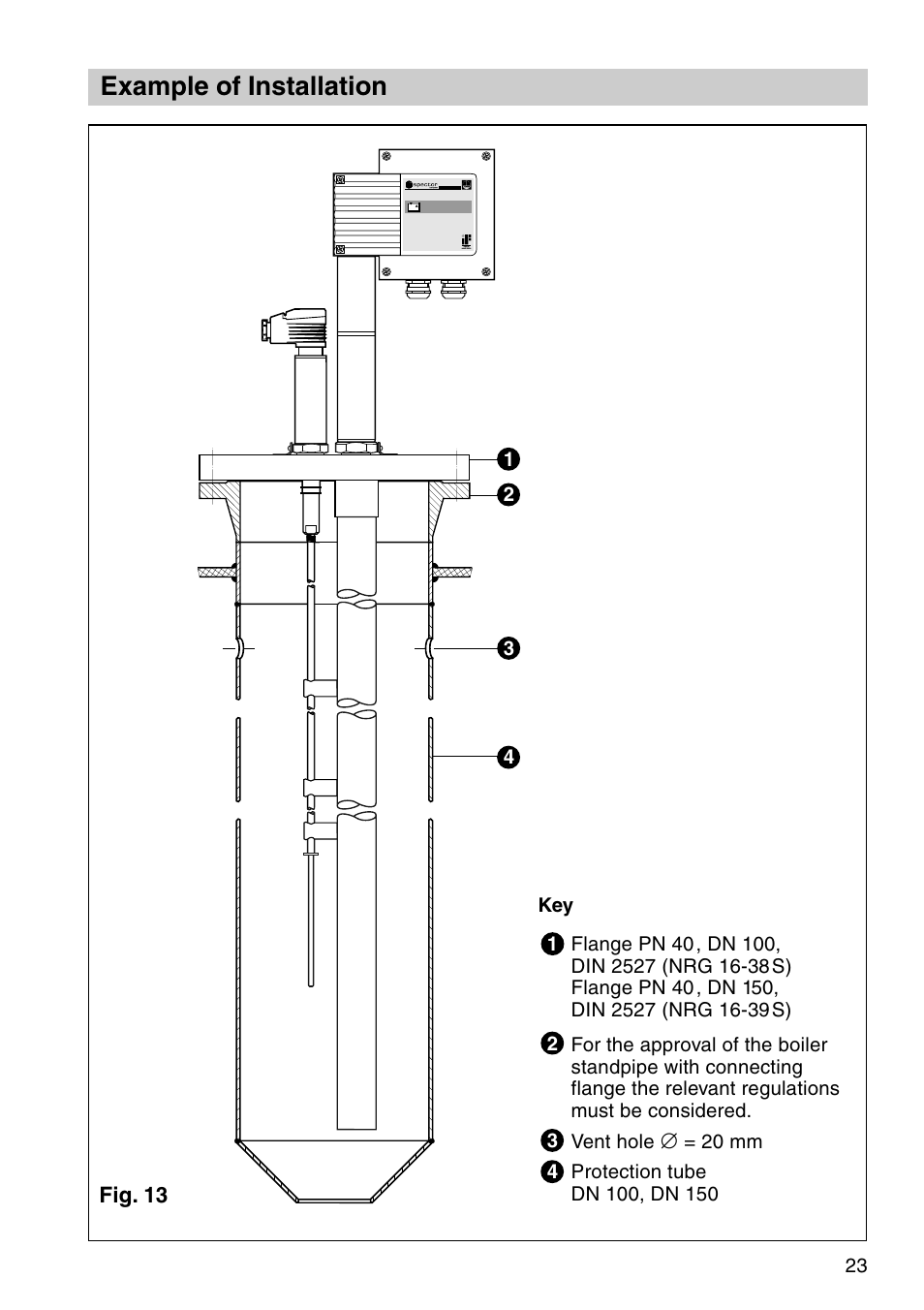 Example of installation | Flowserve NRG 16-38S User Manual | Page 23 / 24