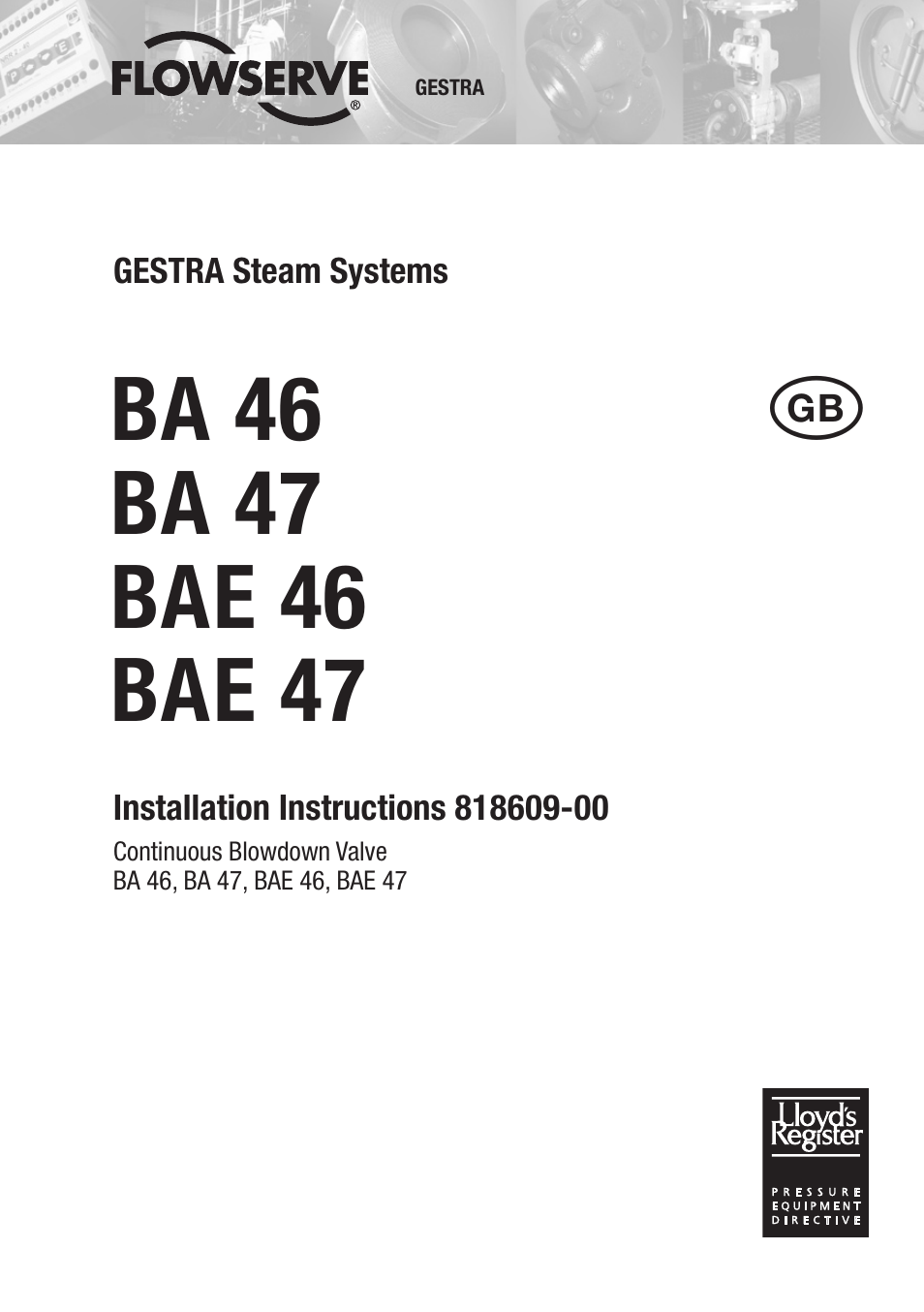 Flowserve BA46 User Manual | 36 pages