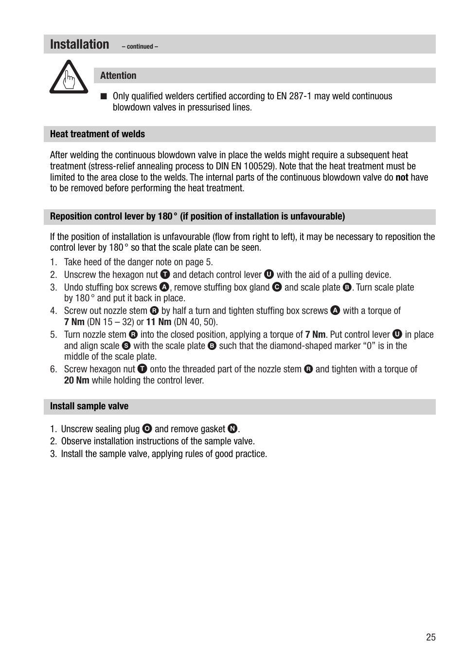 Installation | Flowserve BA46 User Manual | Page 25 / 36