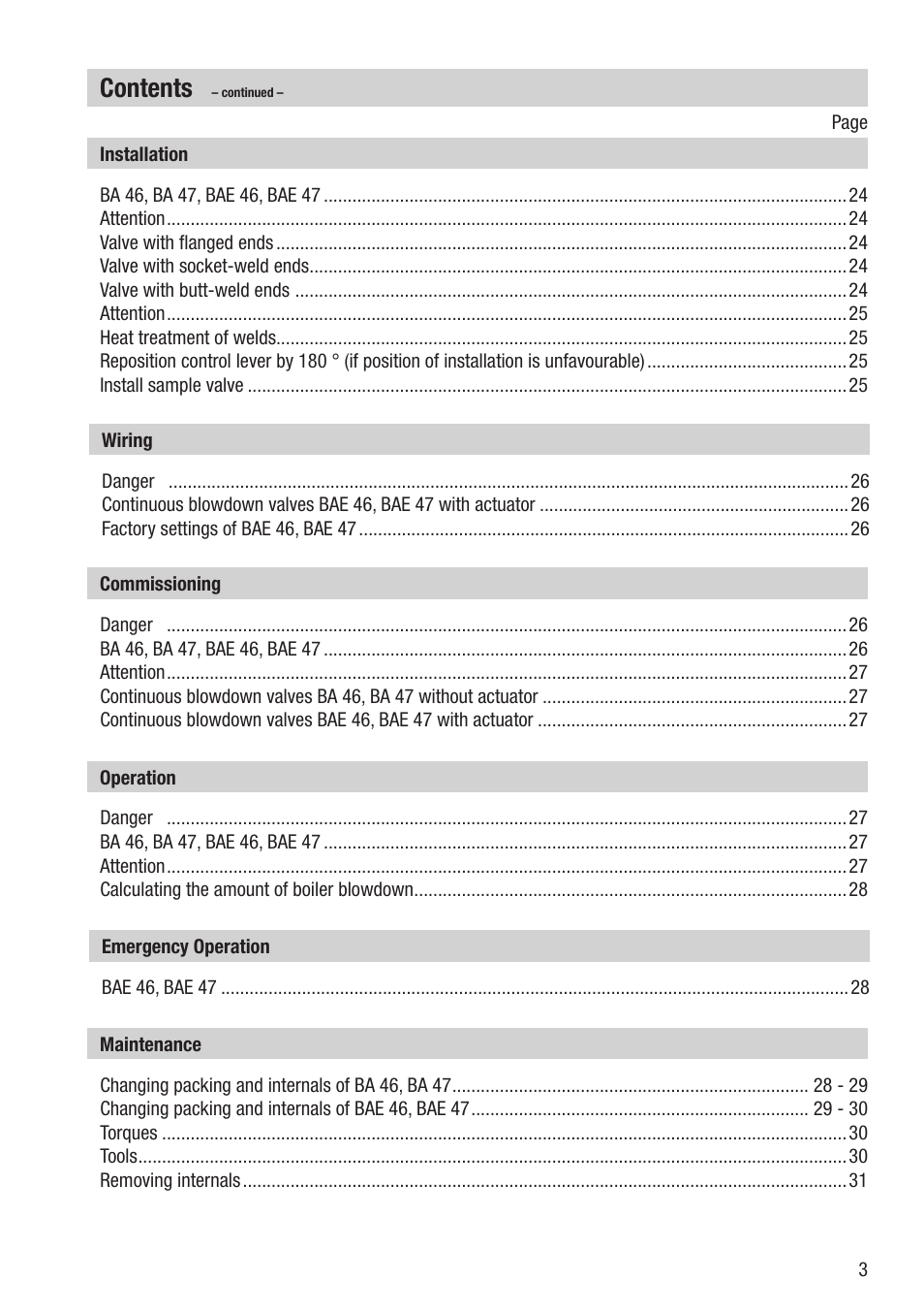 Flowserve BA46 User Manual | Page 3 / 36