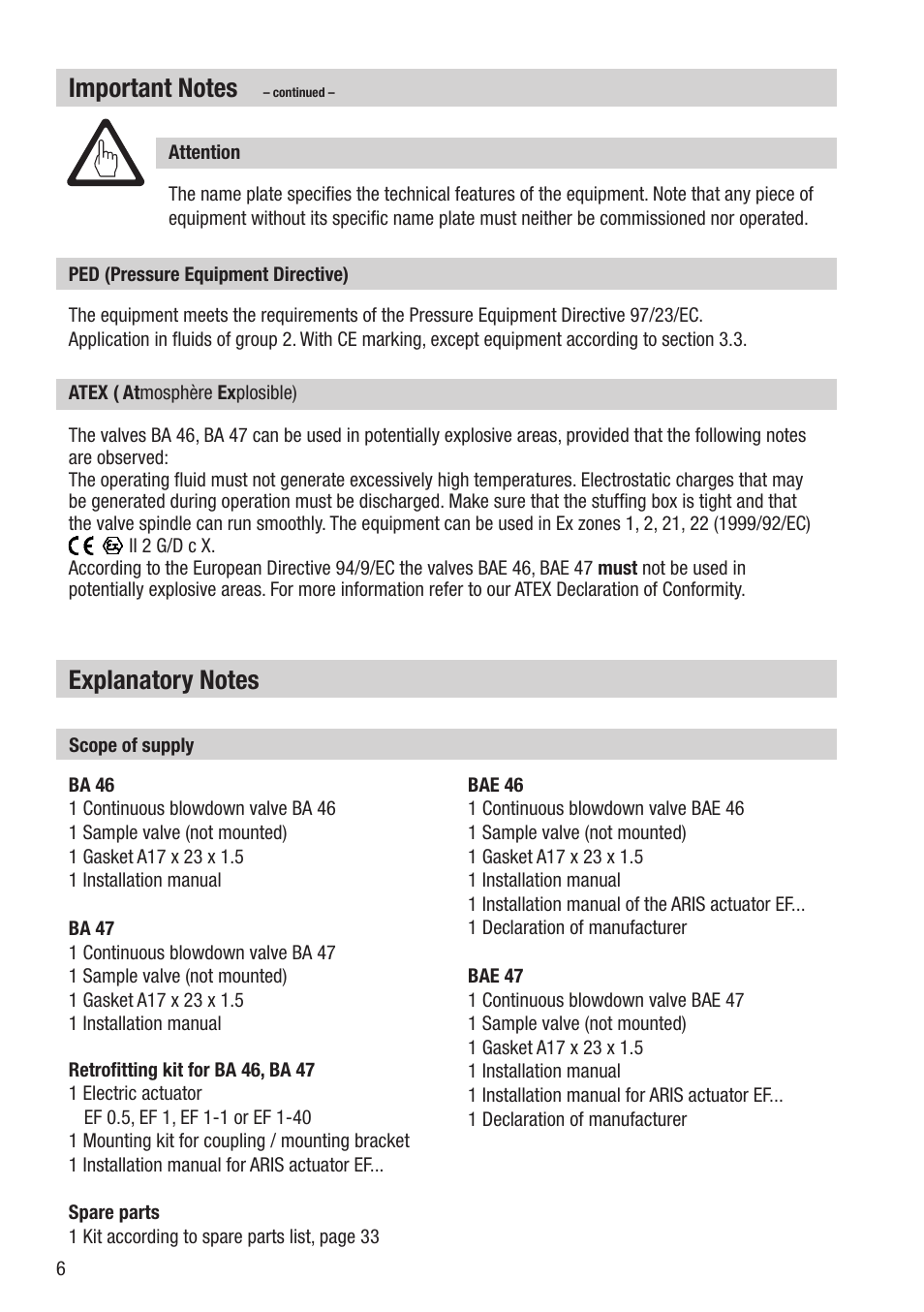 Flowserve BA46 User Manual | Page 6 / 36