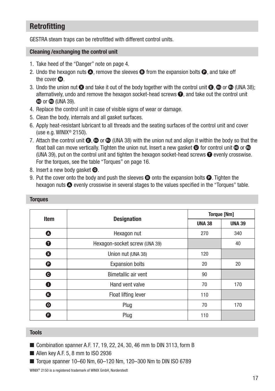 Retrofitting | Flowserve UNA 38 User Manual | Page 17 / 20