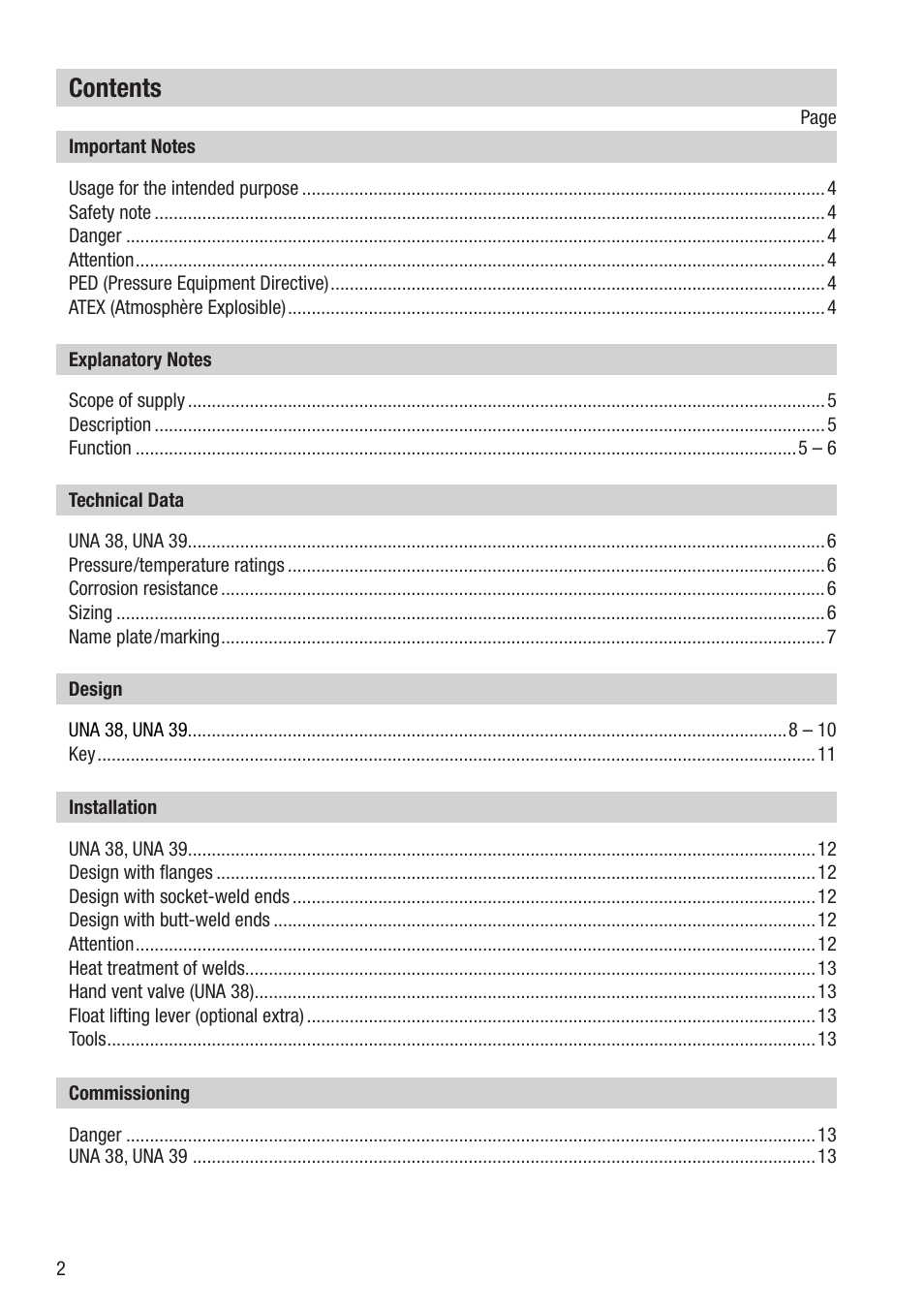 Flowserve UNA 38 User Manual | Page 2 / 20