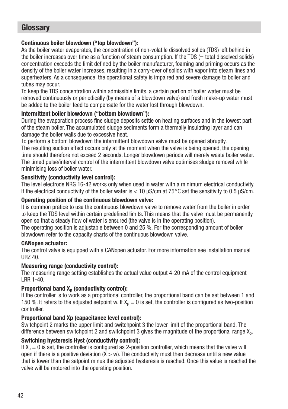 Glossary | Flowserve URB 2 User Manual | Page 42 / 48