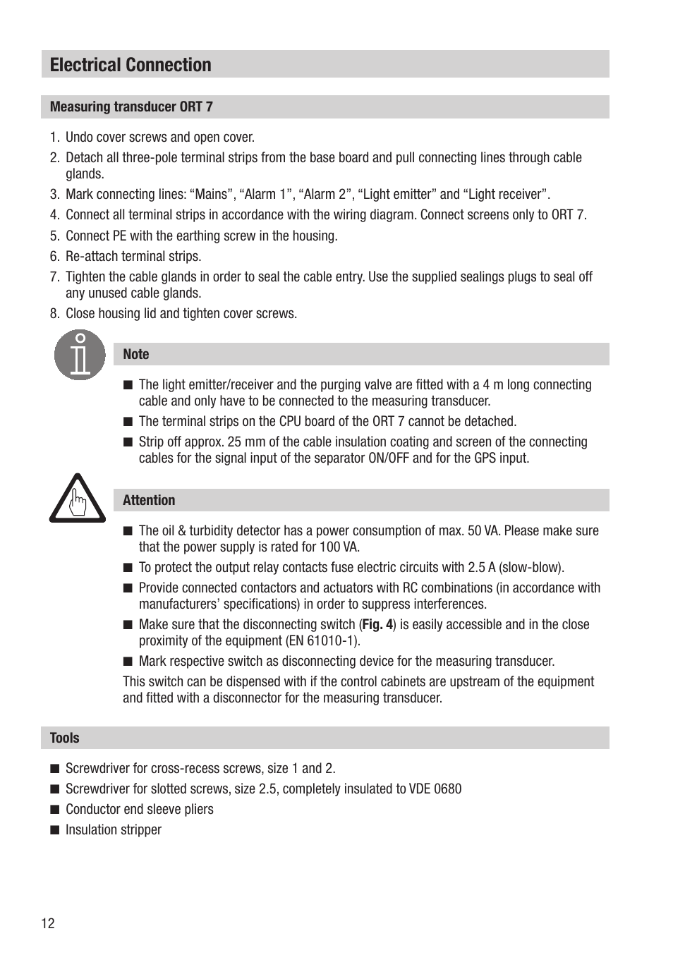 Electrical connection | Flowserve OR 52-7 User Manual | Page 12 / 40