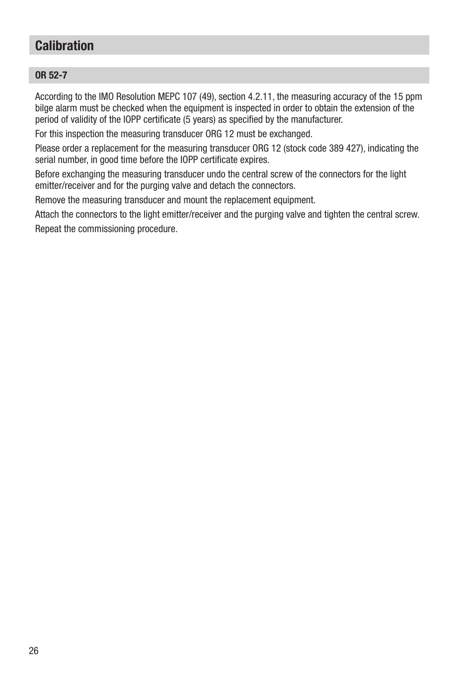 Calibration | Flowserve OR 52-7 User Manual | Page 26 / 40