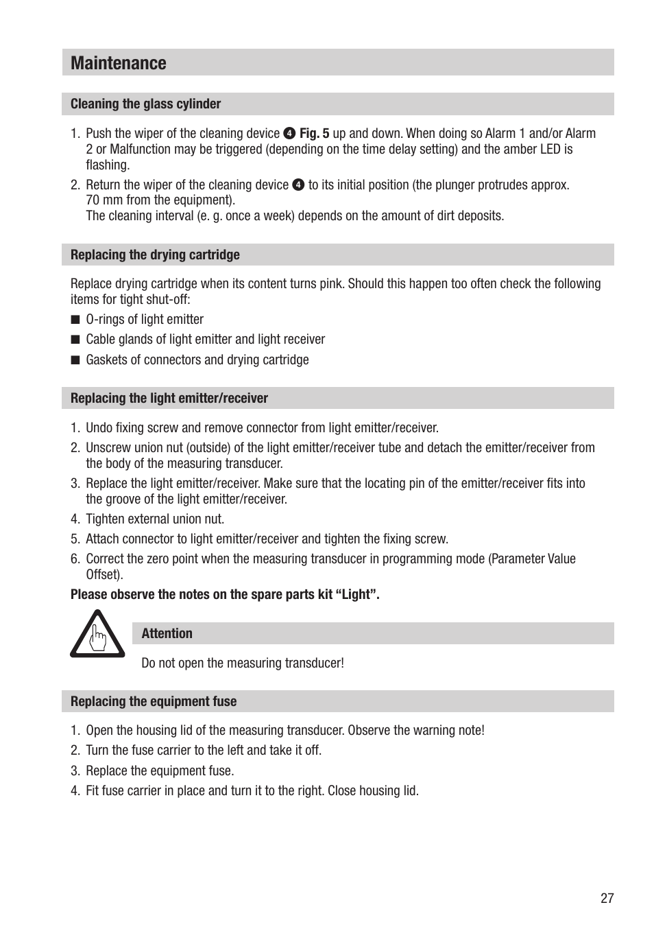 Maintenance | Flowserve OR 52-7 User Manual | Page 27 / 40