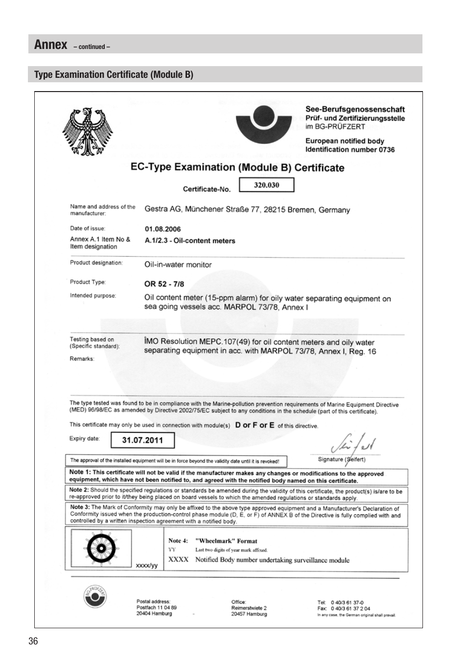 Annex | Flowserve OR 52-7 User Manual | Page 36 / 40