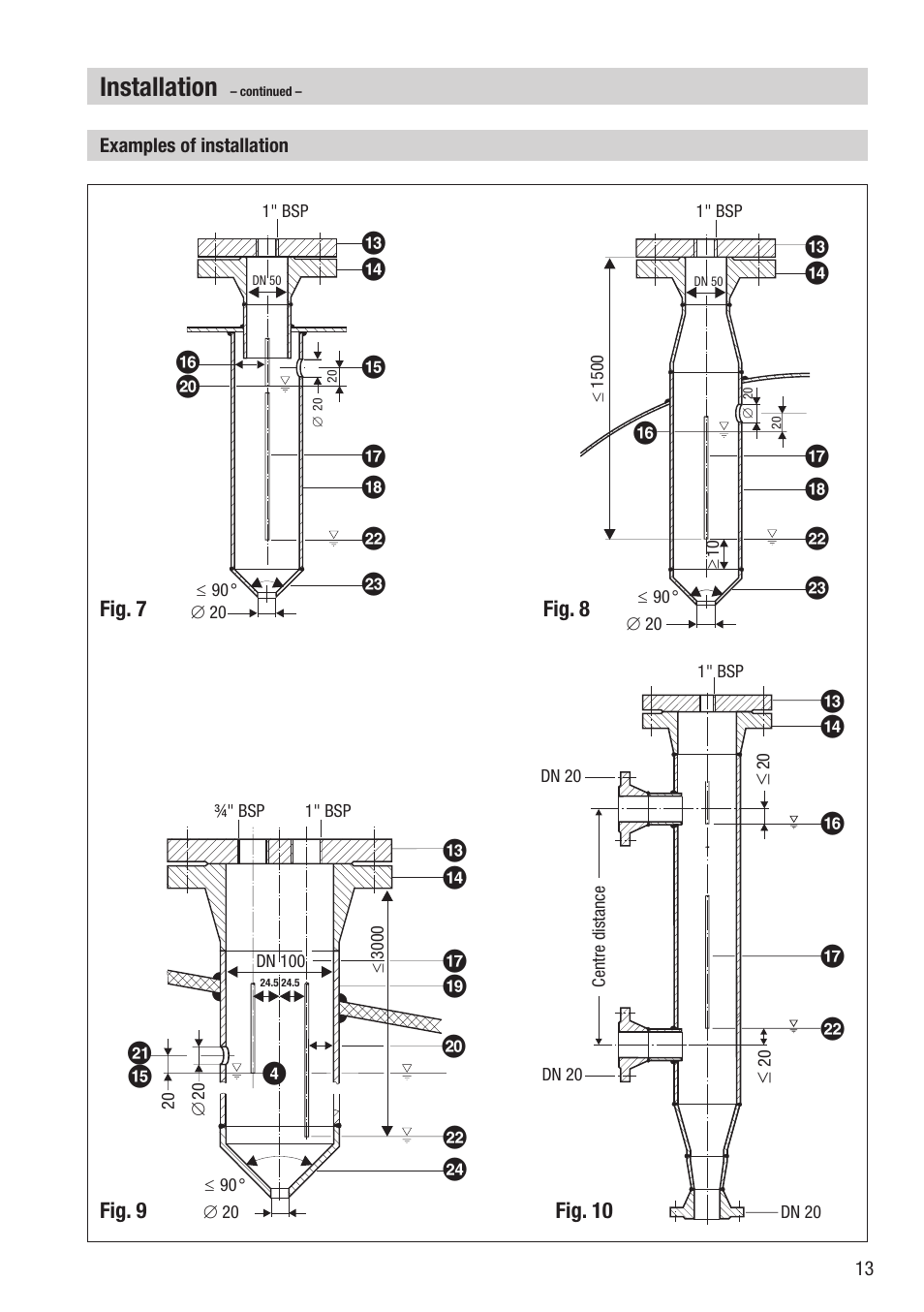 Installation, B ) $ a d | Flowserve ER 50-1 User Manual | Page 13 / 20