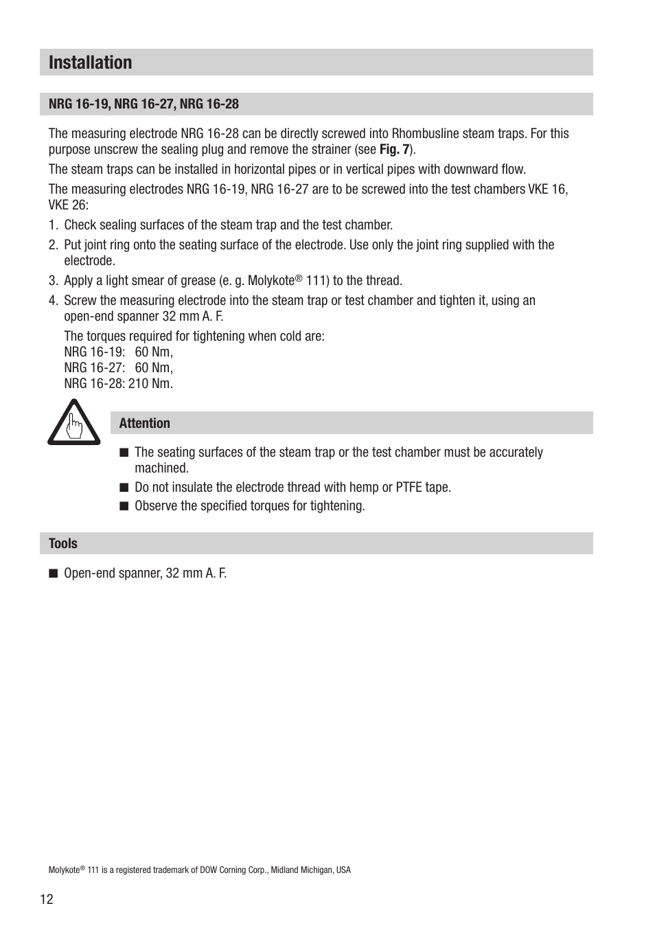 Installation | Flowserve NRG 16-19 User Manual | Page 12 / 20