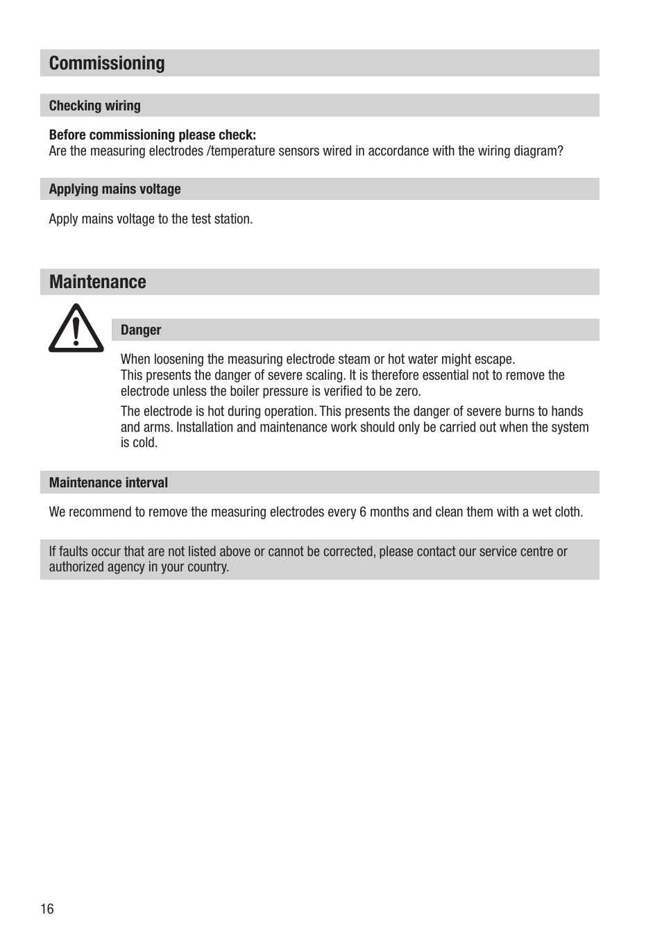 Commissioning, Maintenance | Flowserve NRG 16-19 User Manual | Page 16 / 20