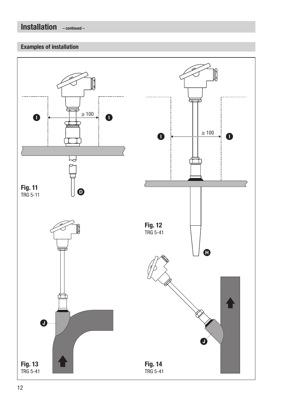 Installation, Jh i, Di i i j | Flowserve TRG 5-11 User Manual | Page 12 / 20