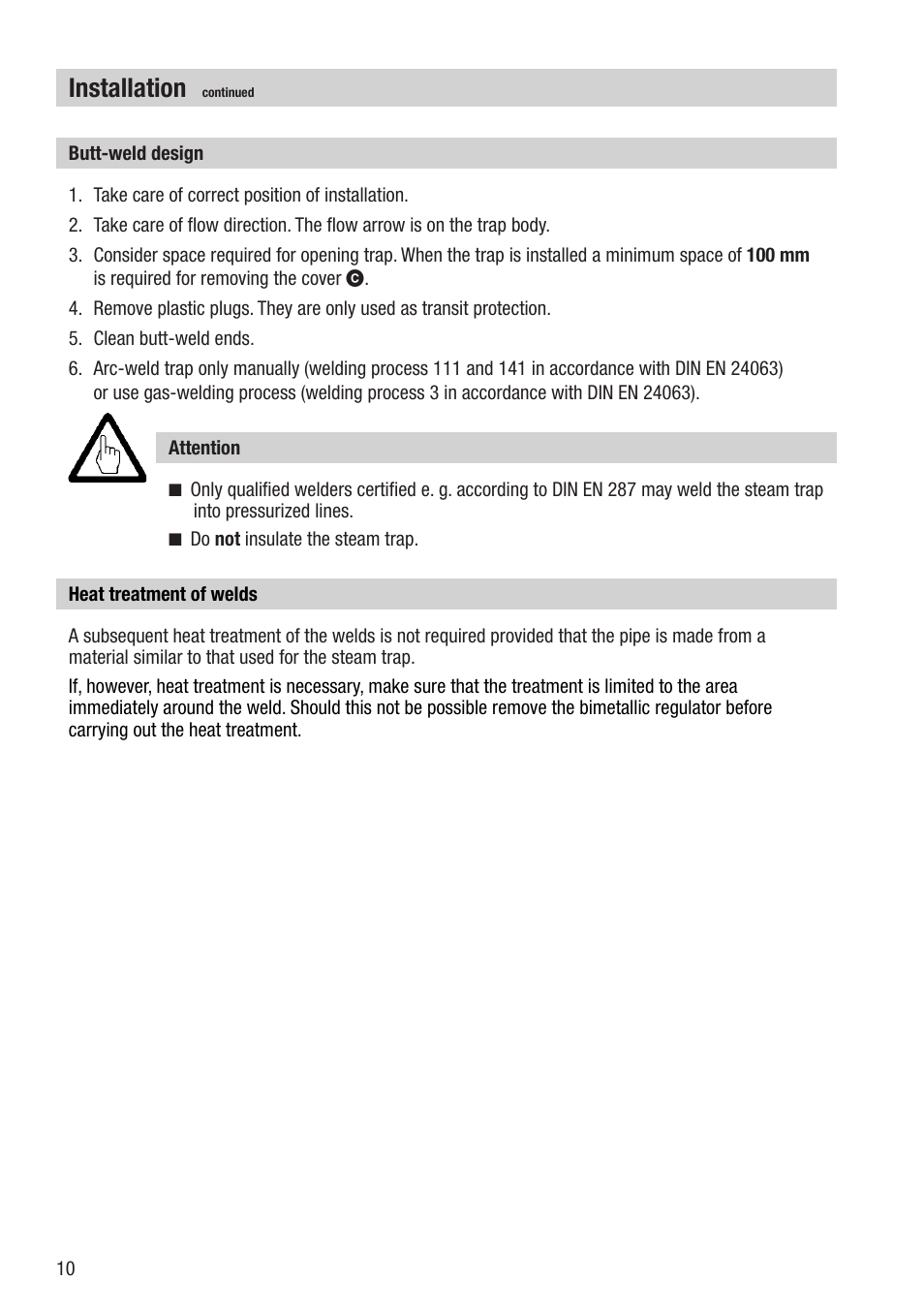 Installation | Flowserve BK 27N User Manual | Page 10 / 16