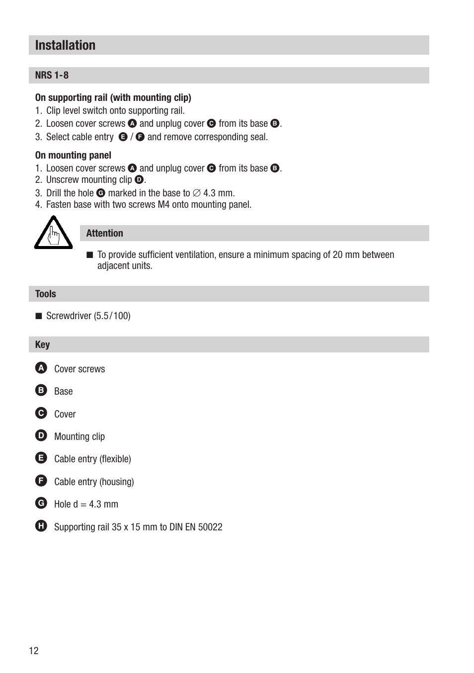 Installation | Flowserve NRS1-8 User Manual | Page 12 / 20