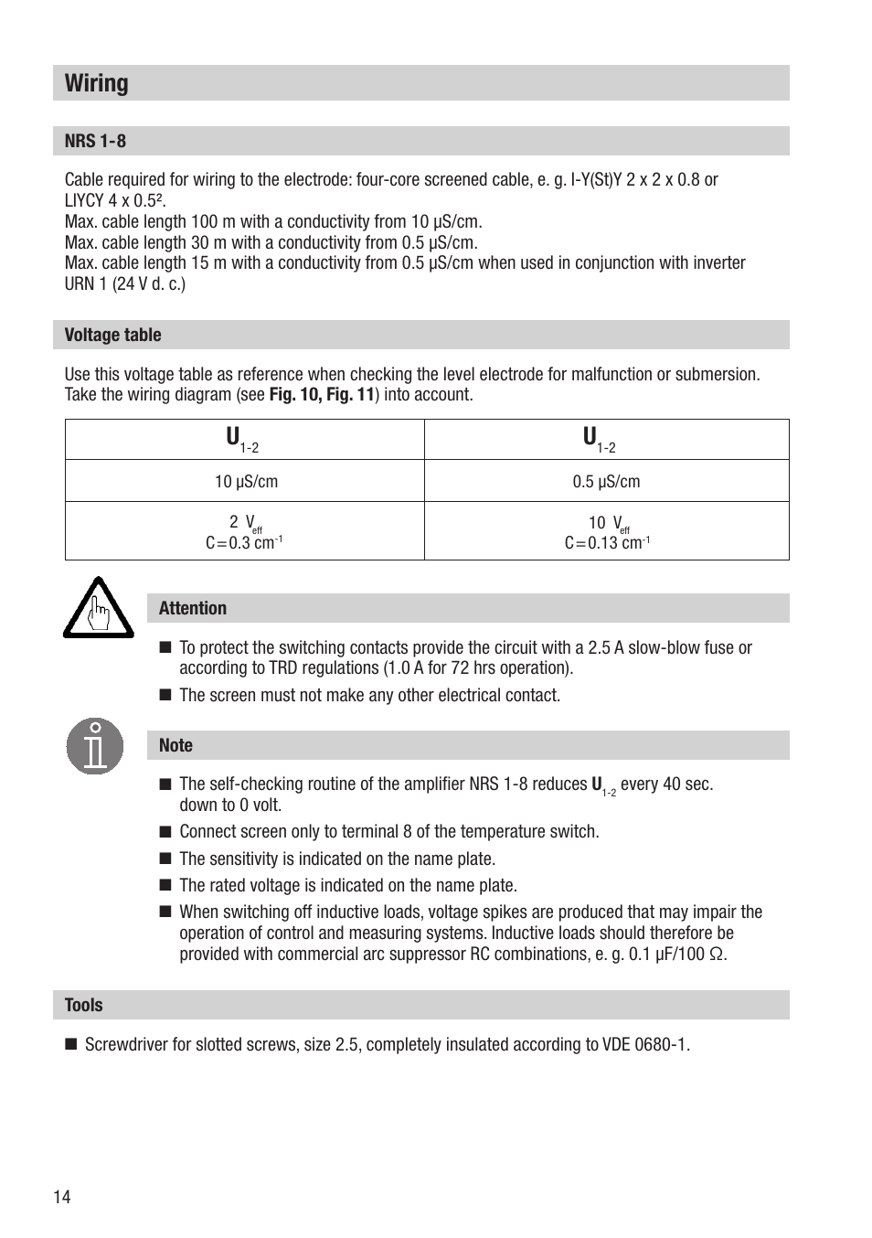 Wiring | Flowserve NRS1-8 User Manual | Page 14 / 20