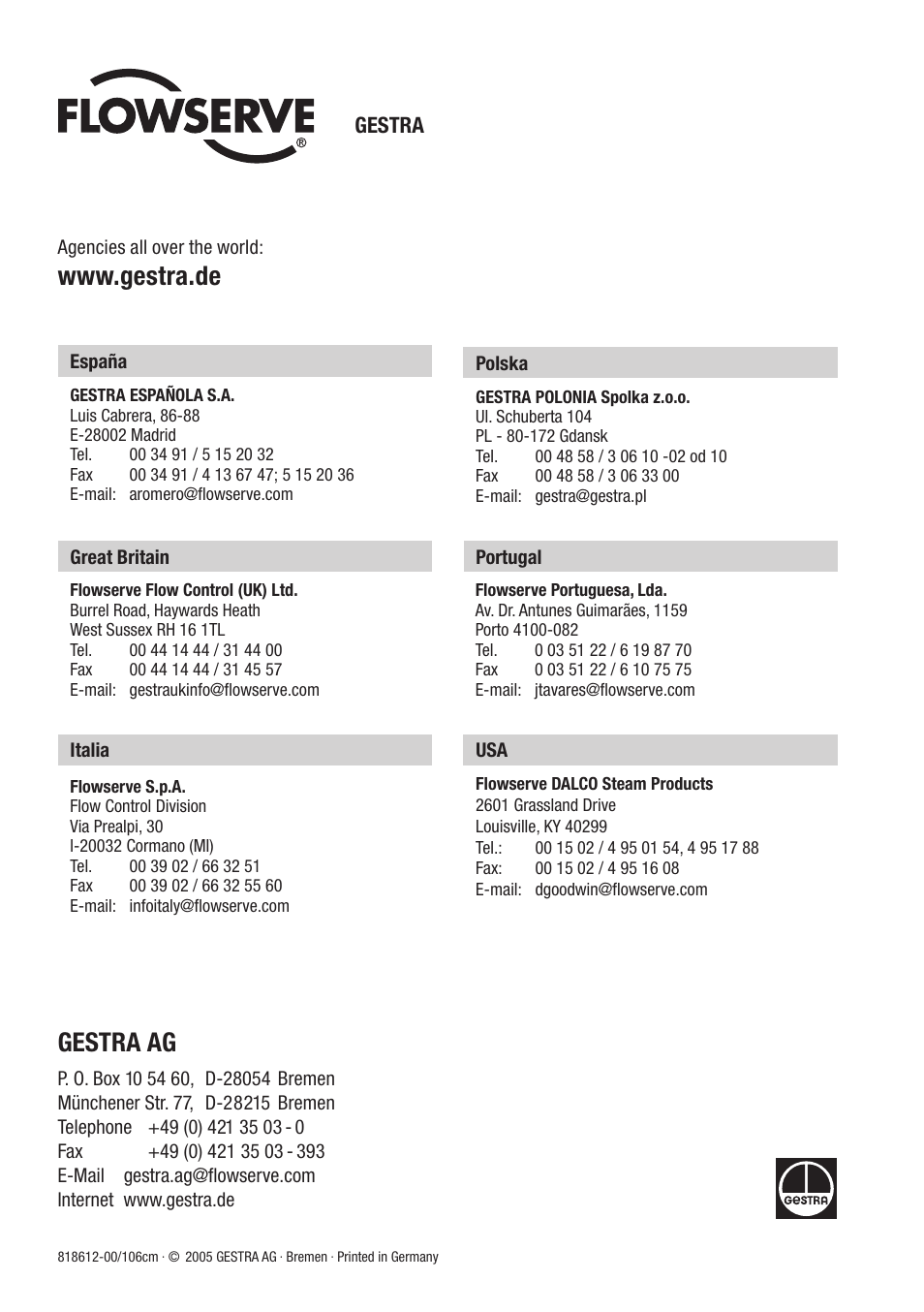 Flowserve NRS1-8 User Manual | Page 20 / 20