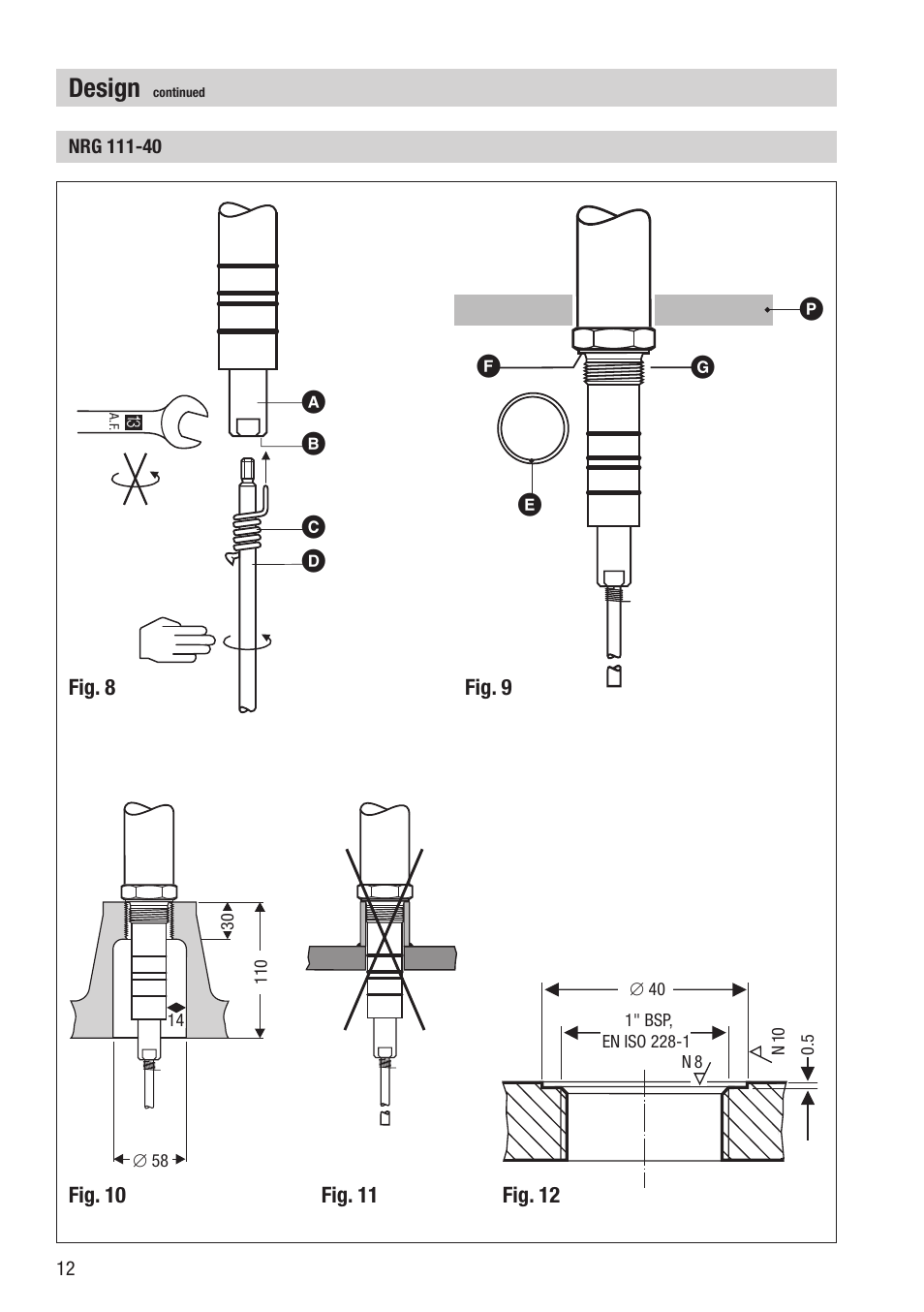 Design, A b c d, Ep f g | Flowserve NRG 16-40 User Manual | Page 12 / 28