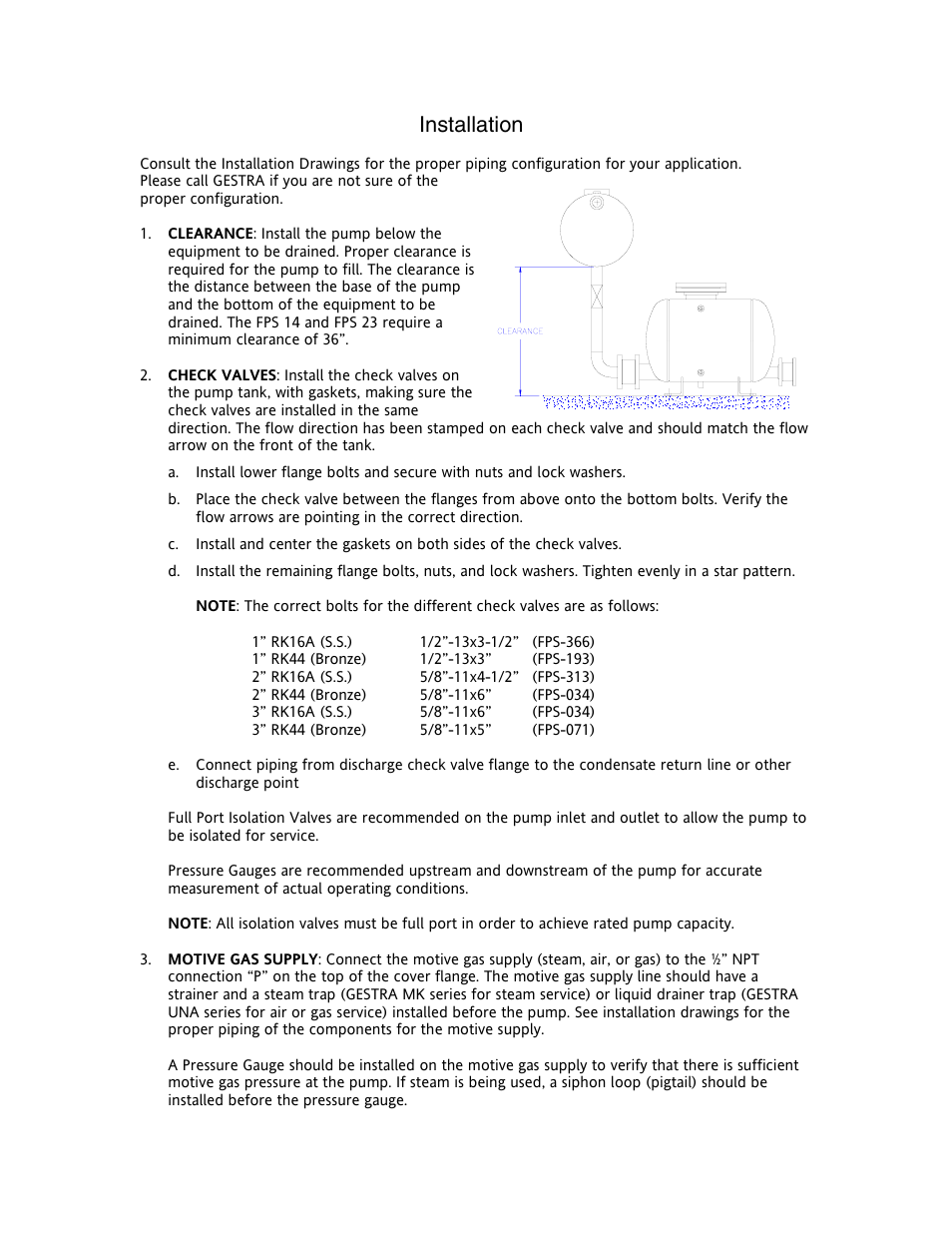 Installation | Flowserve FPS 14 User Manual | Page 3 / 11