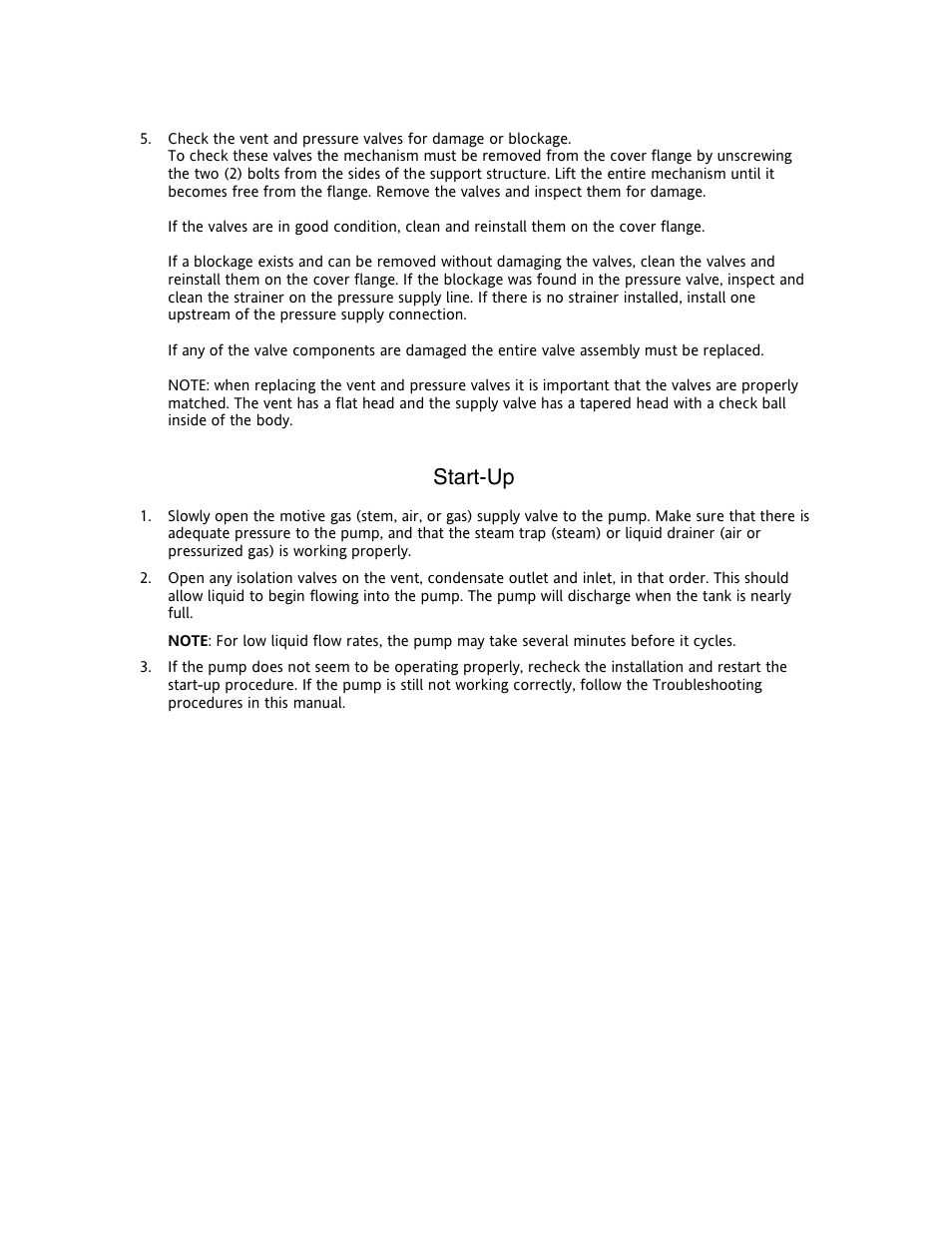 Start-up | Flowserve FPS 14 User Manual | Page 6 / 11