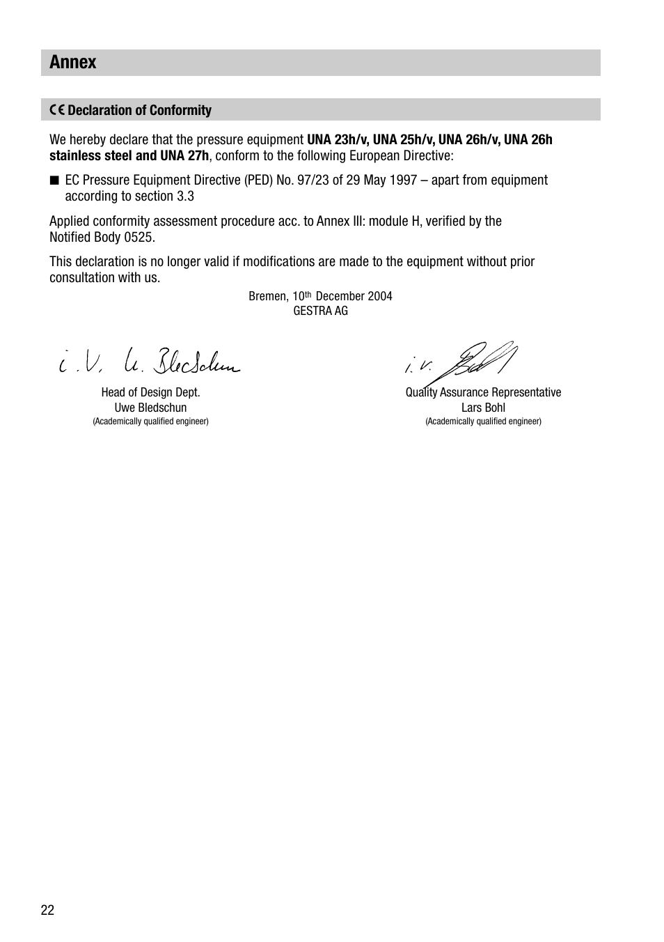Annex | Flowserve UNA 23 User Manual | Page 22 / 24