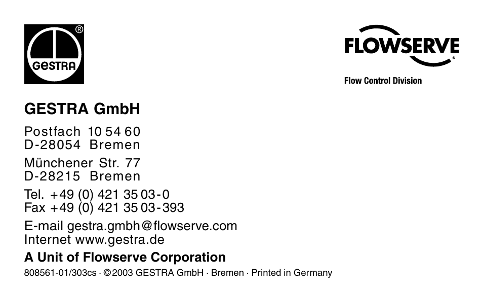 Flowserve BK35A/7 User Manual | Page 64 / 64