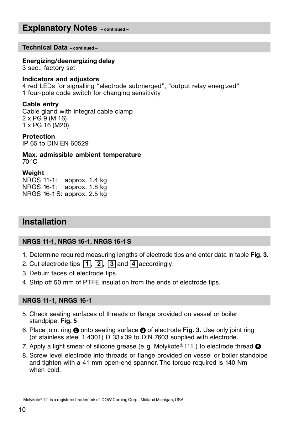 Installation | Flowserve NRGS 11-1 User Manual | Page 10 / 20