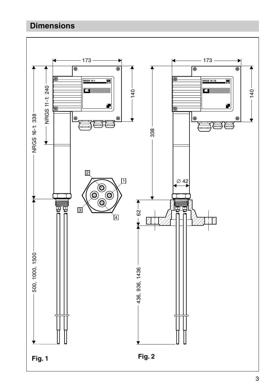 Dimensions | Flowserve NRGS 11-1 User Manual | Page 3 / 20