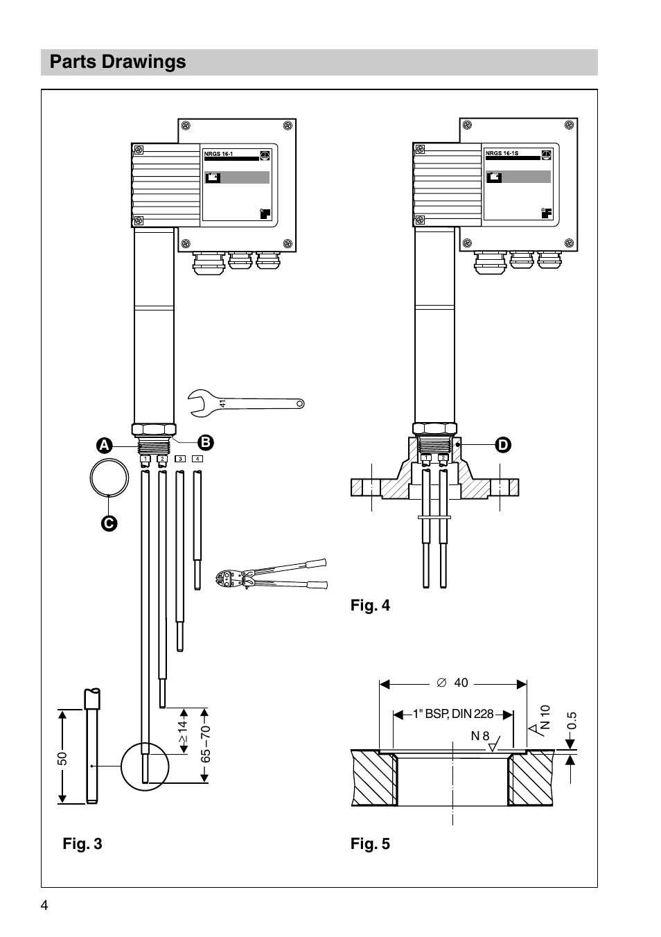 Parts drawings | Flowserve NRGS 11-1 User Manual | Page 4 / 20