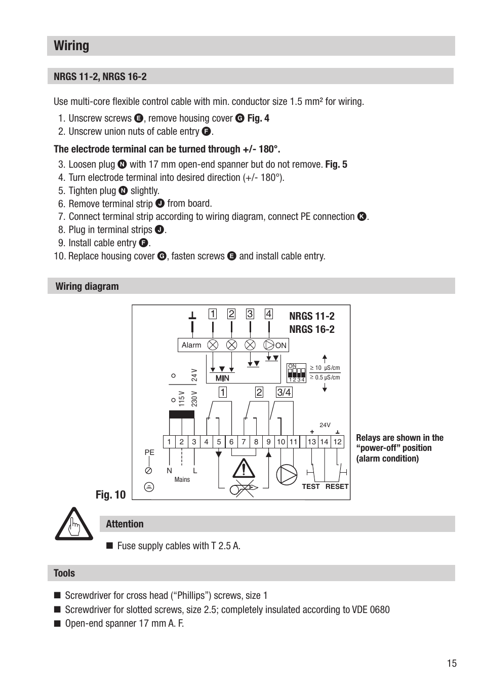 Wiring, Fig. 10 | Flowserve NRGS 11-2 User Manual | Page 15 / 20