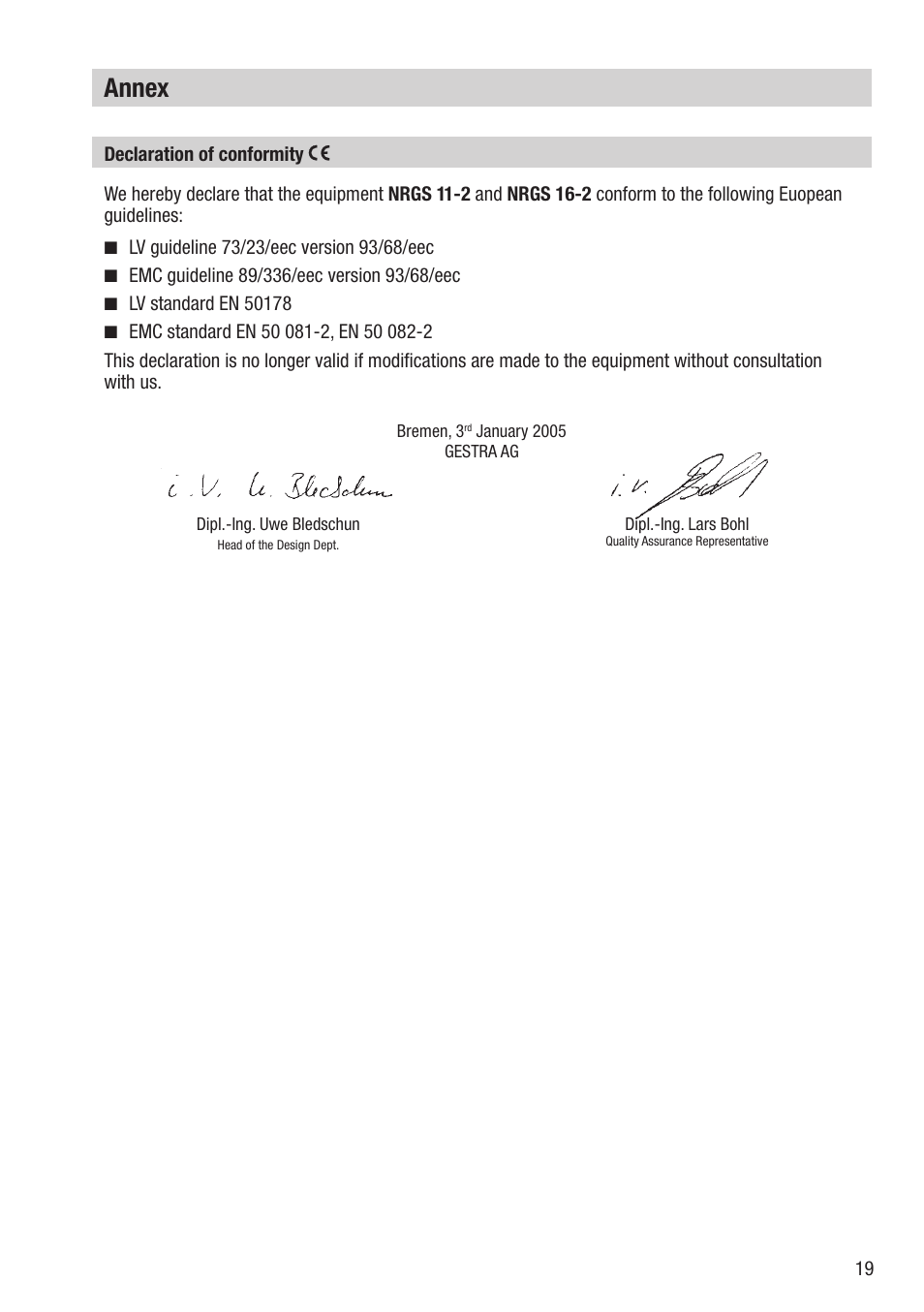 Annex | Flowserve NRGS 11-2 User Manual | Page 19 / 20