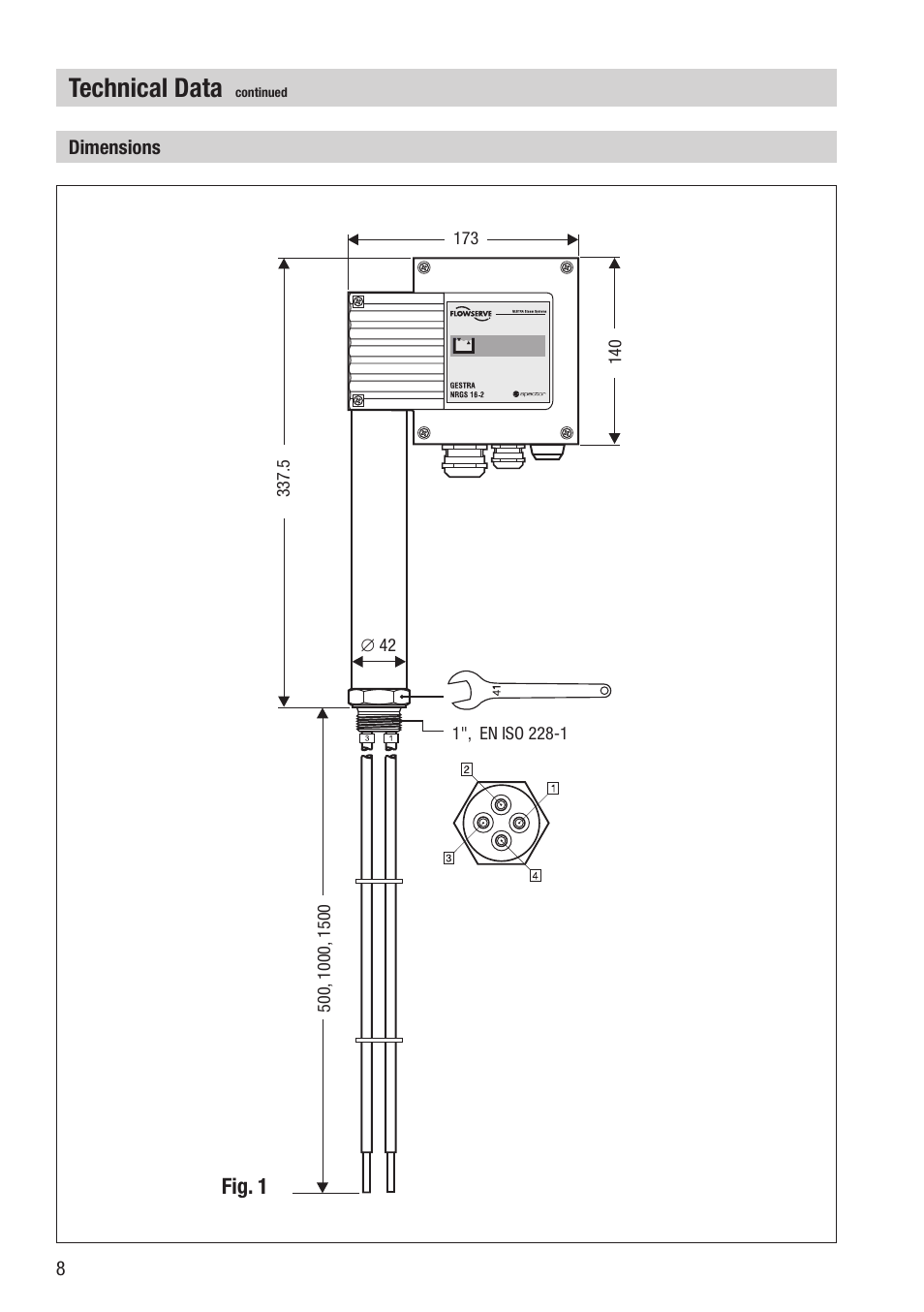 Technical data | Flowserve NRGS 11-2 User Manual | Page 8 / 20